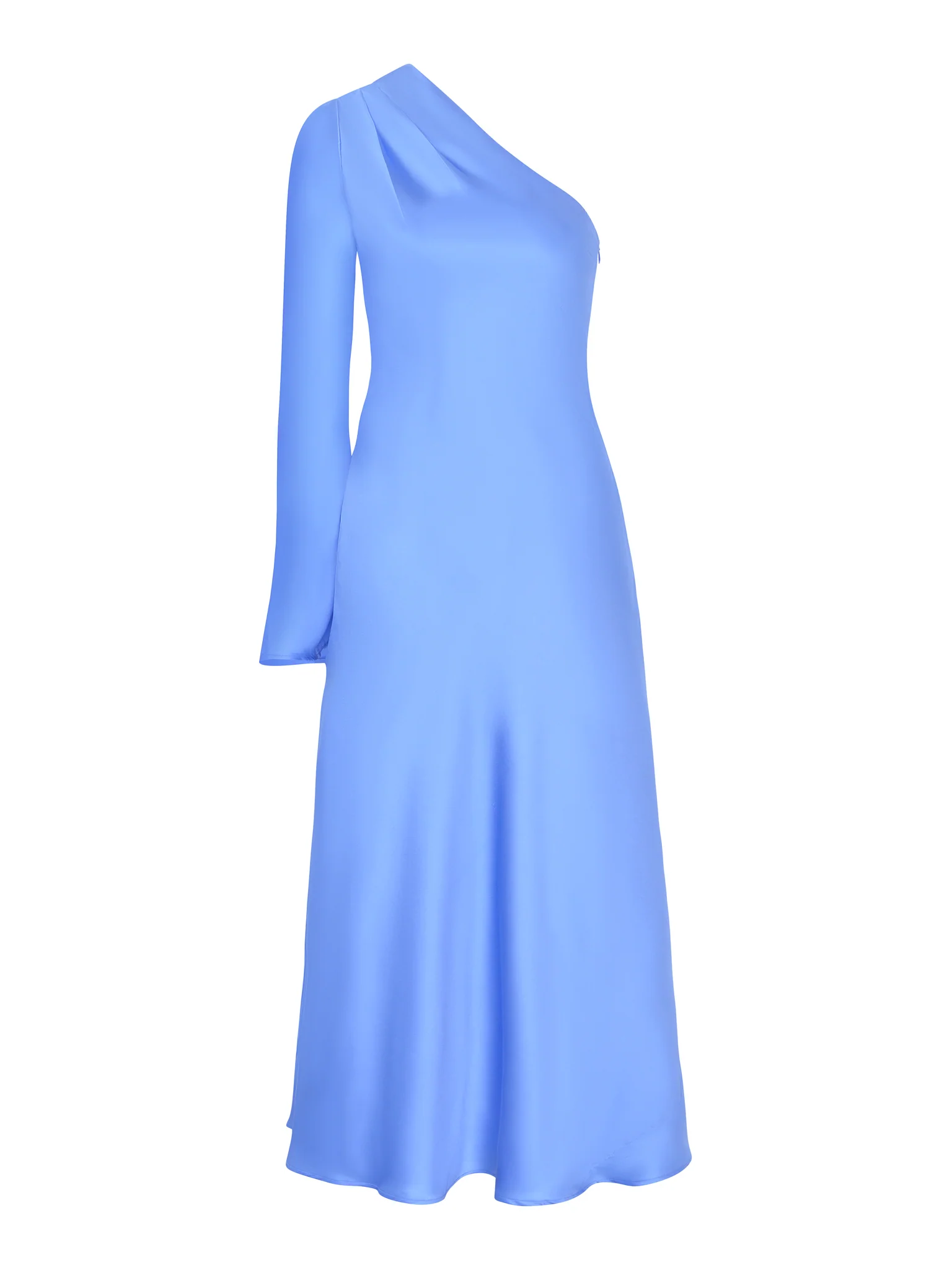 Charlee One Shoulder Dress in Light Blue - Image 6