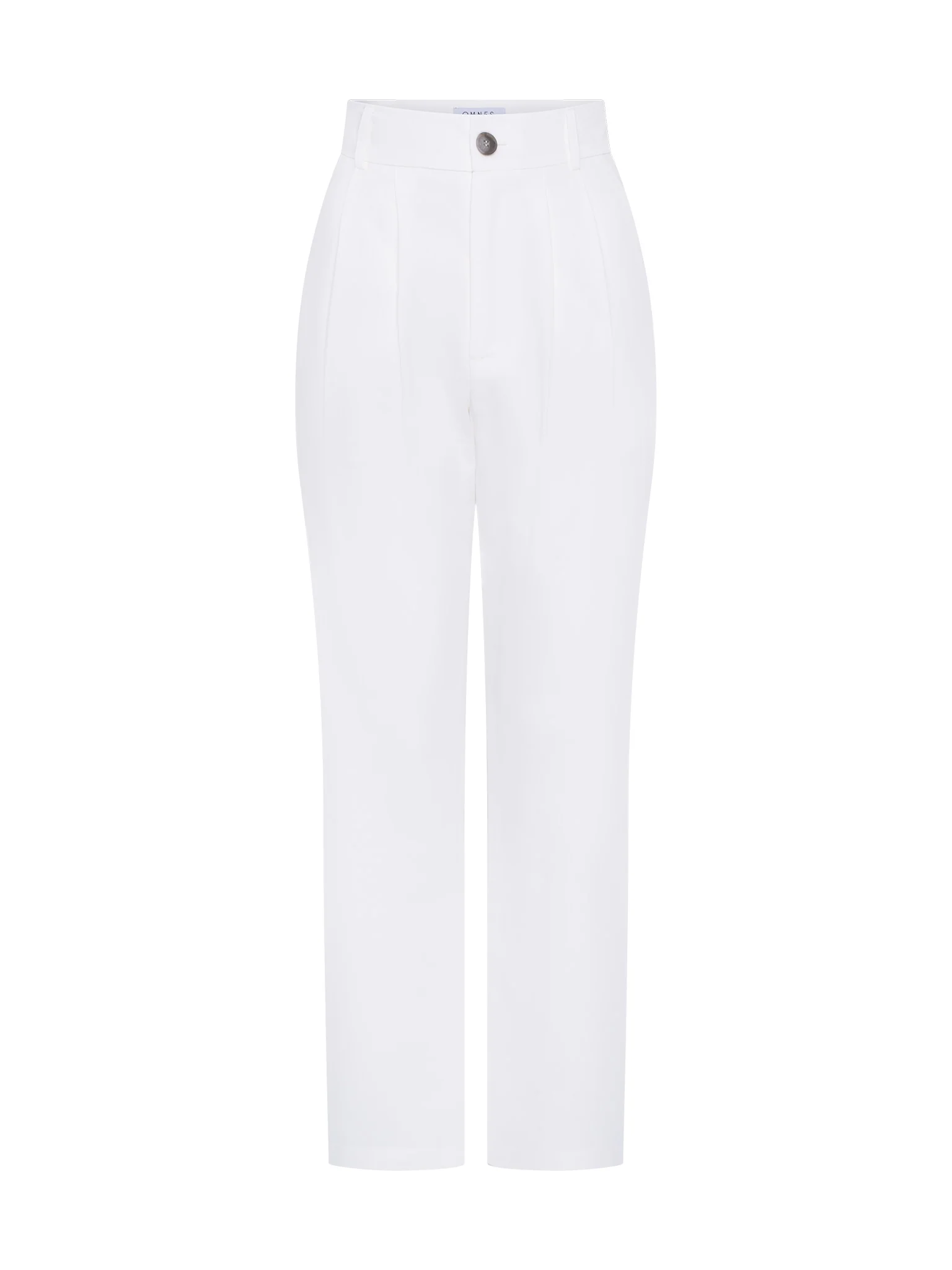 Cinnamon Relaxed Trousers in White Cotton/Tencel - Image 6