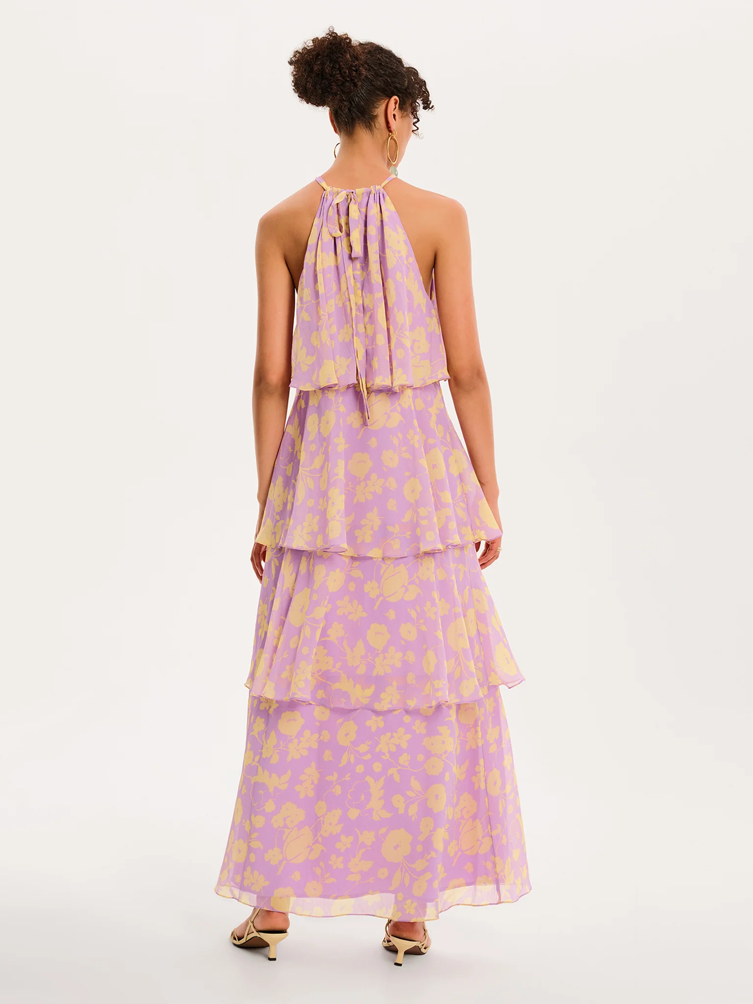 Cleo Floral Dress in Lilac Floral - Image 2