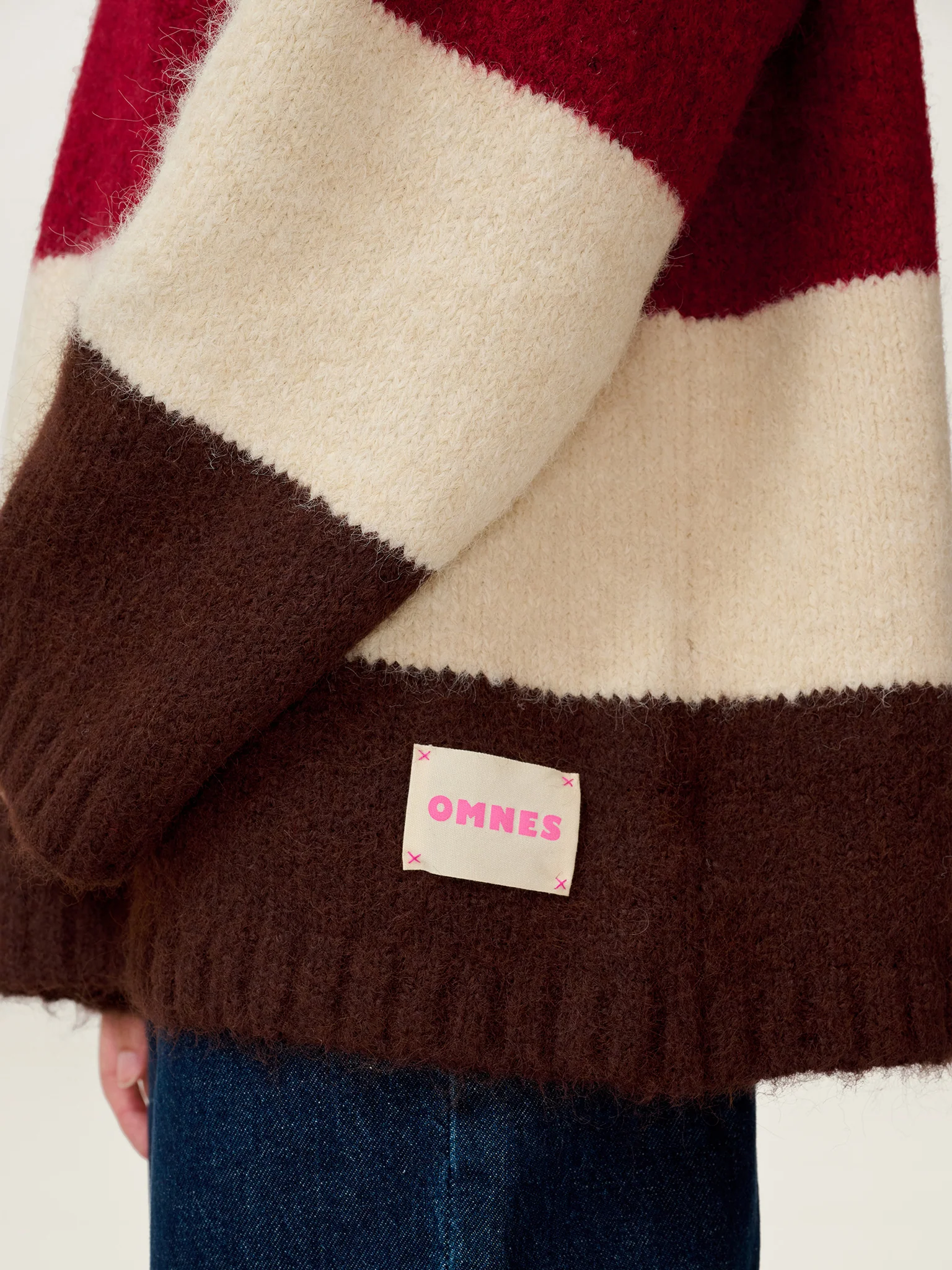 STUDIO OMNES Constance Stripe Jumper in Brown - Image 6