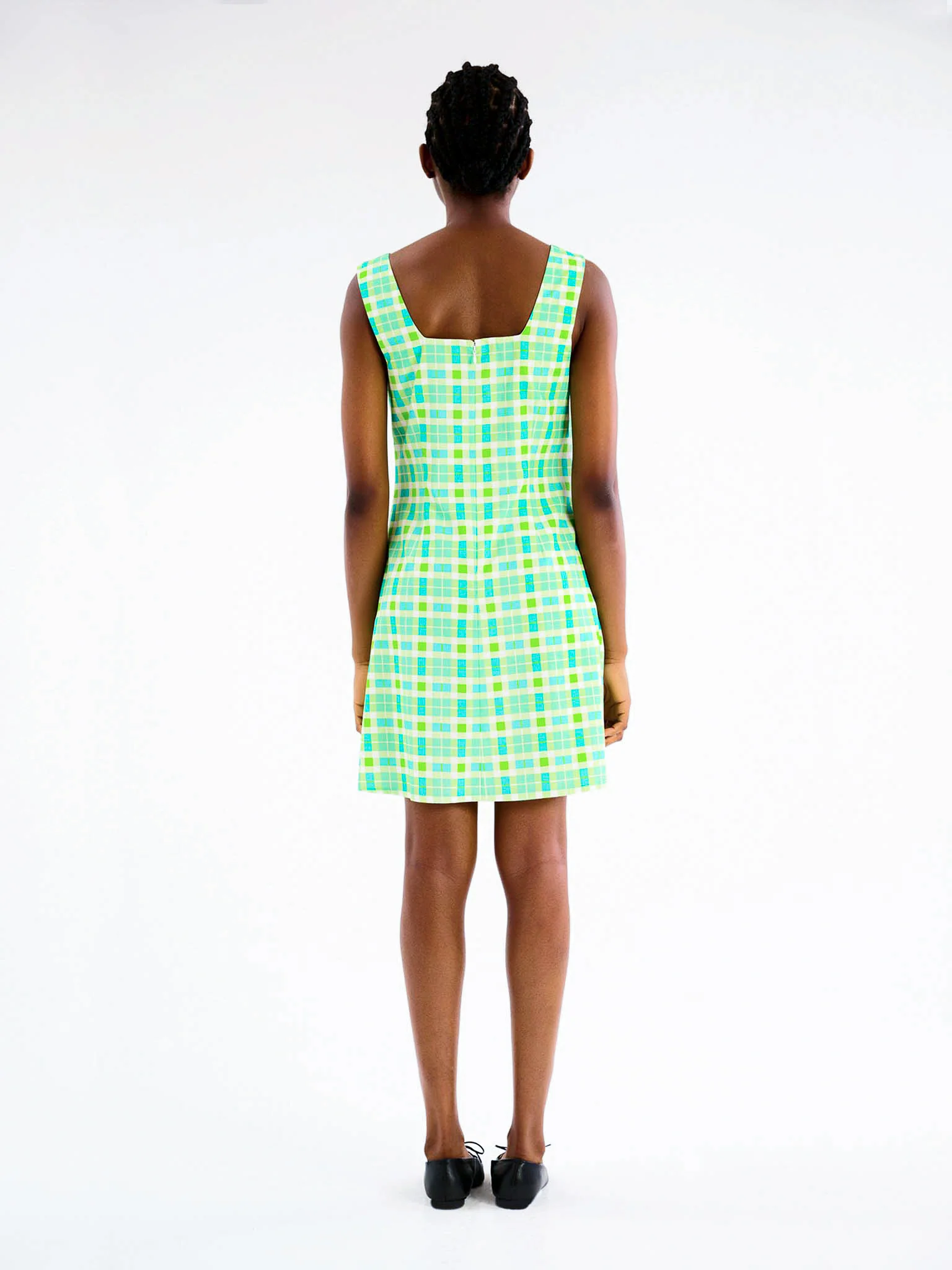 Courtney Mini Dress in Check Print - Image 2