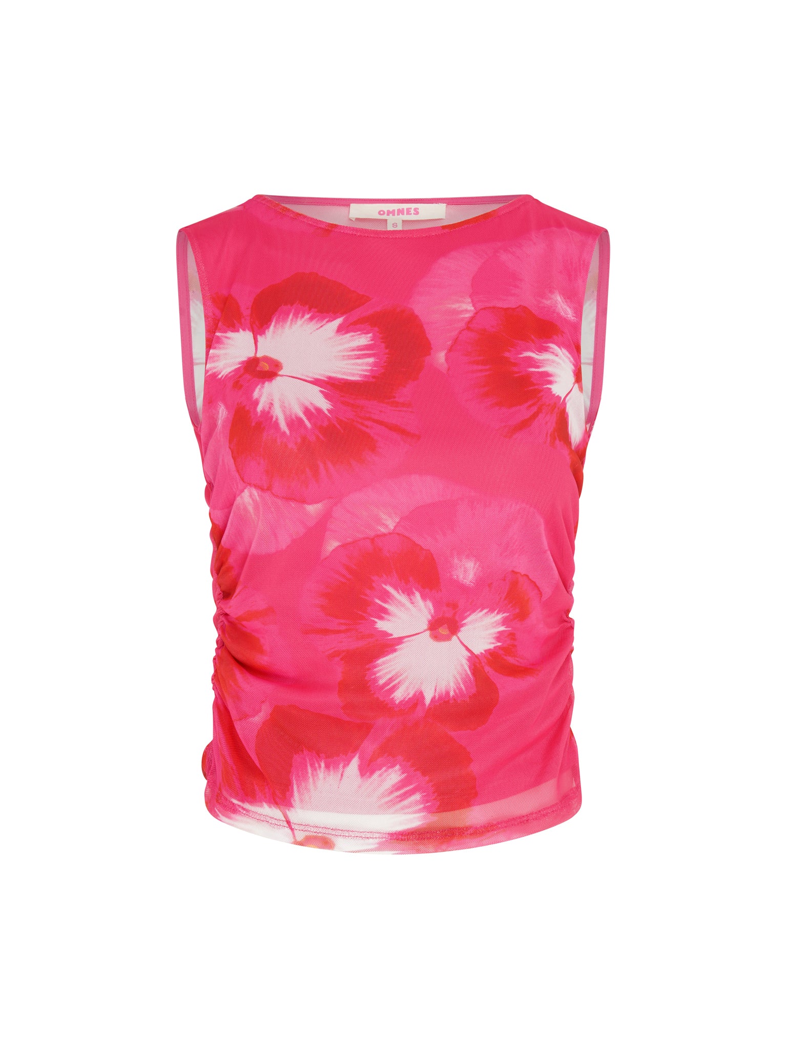 Delia Top in Brightest Floral Pink Print - Image 6