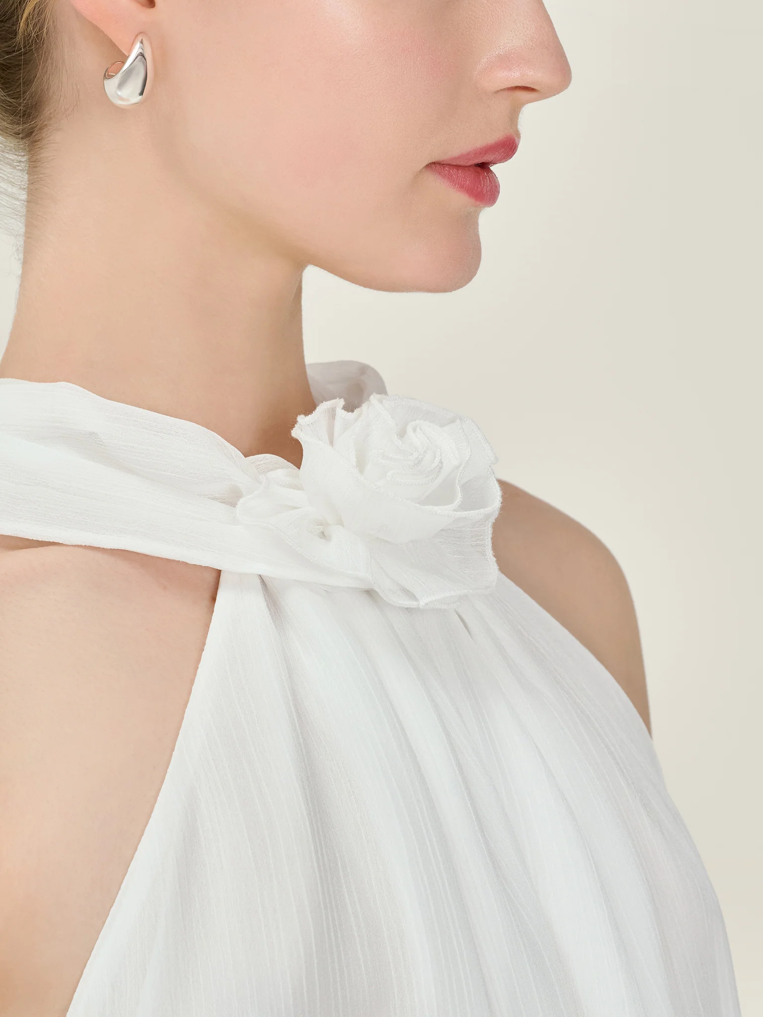 Demi Dress in Ivory - Image 3