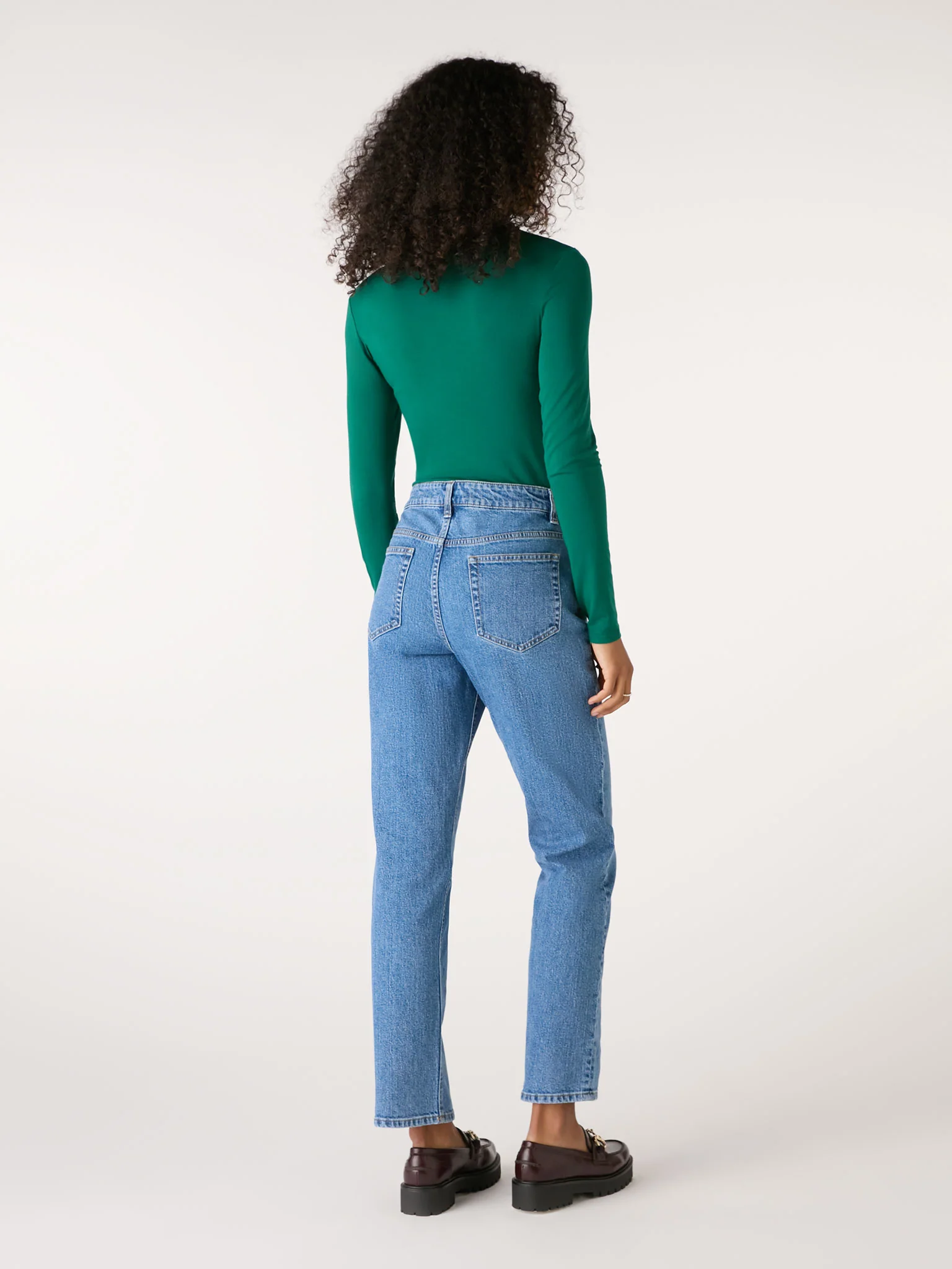 Deryn Cut Out Jersey Top in Green - Image 4