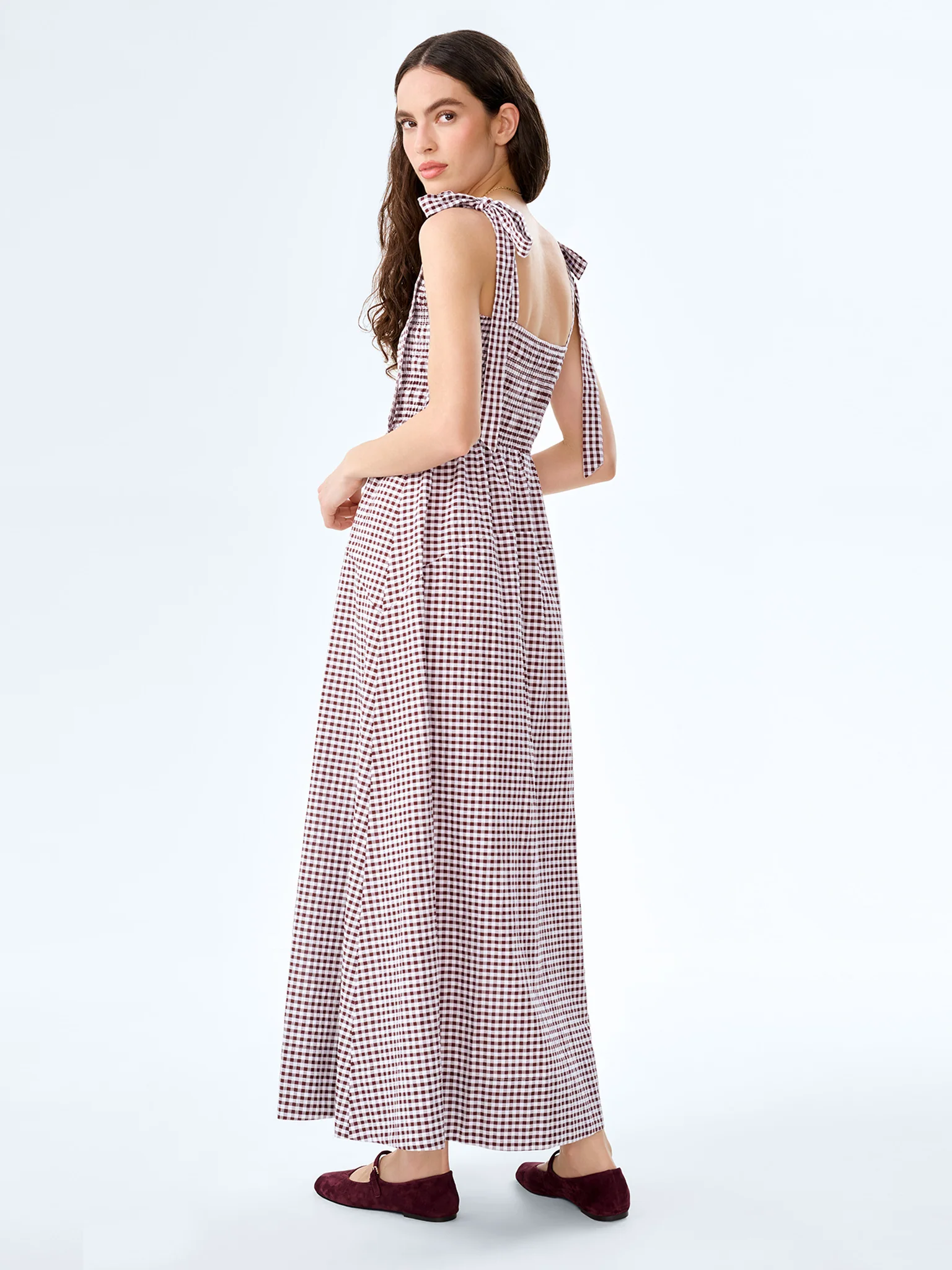 Dixie Dress in Chocolate and Cream Gingham - Image 5