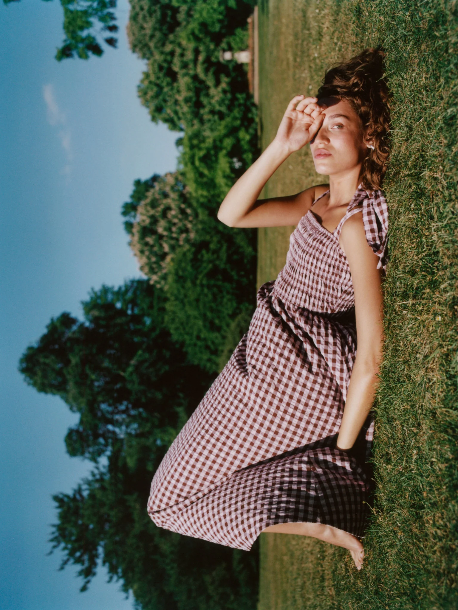 Dixie Gingham Dress in Pink - Image 2