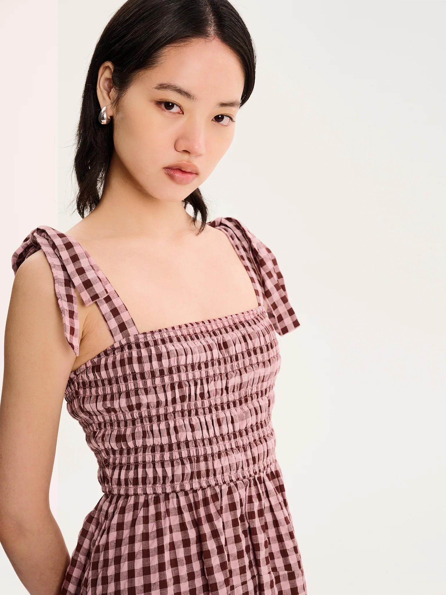 Dixie Gingham Dress in Pink - Image 3
