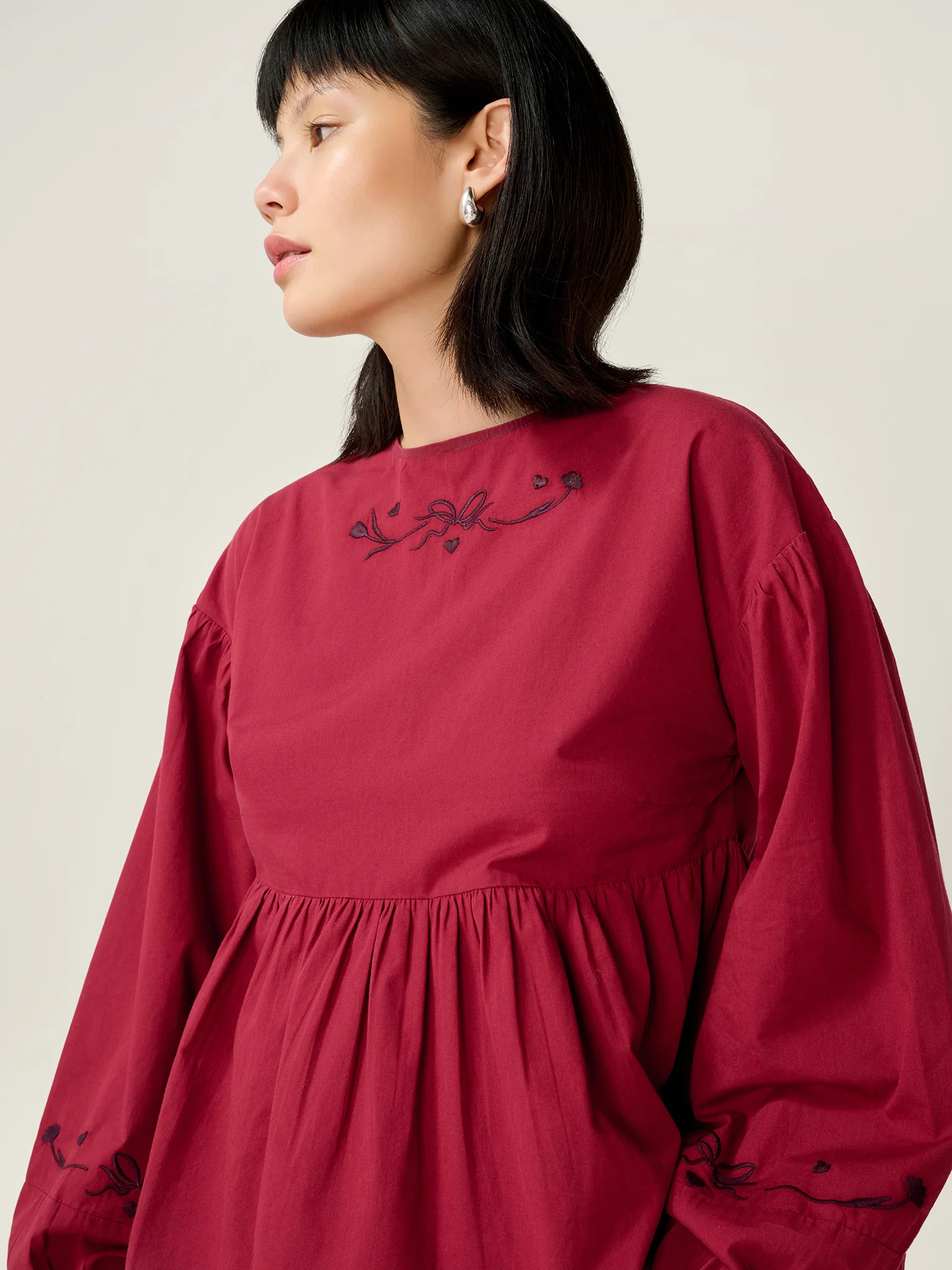 Elma Blouse in Merlot - Image 5