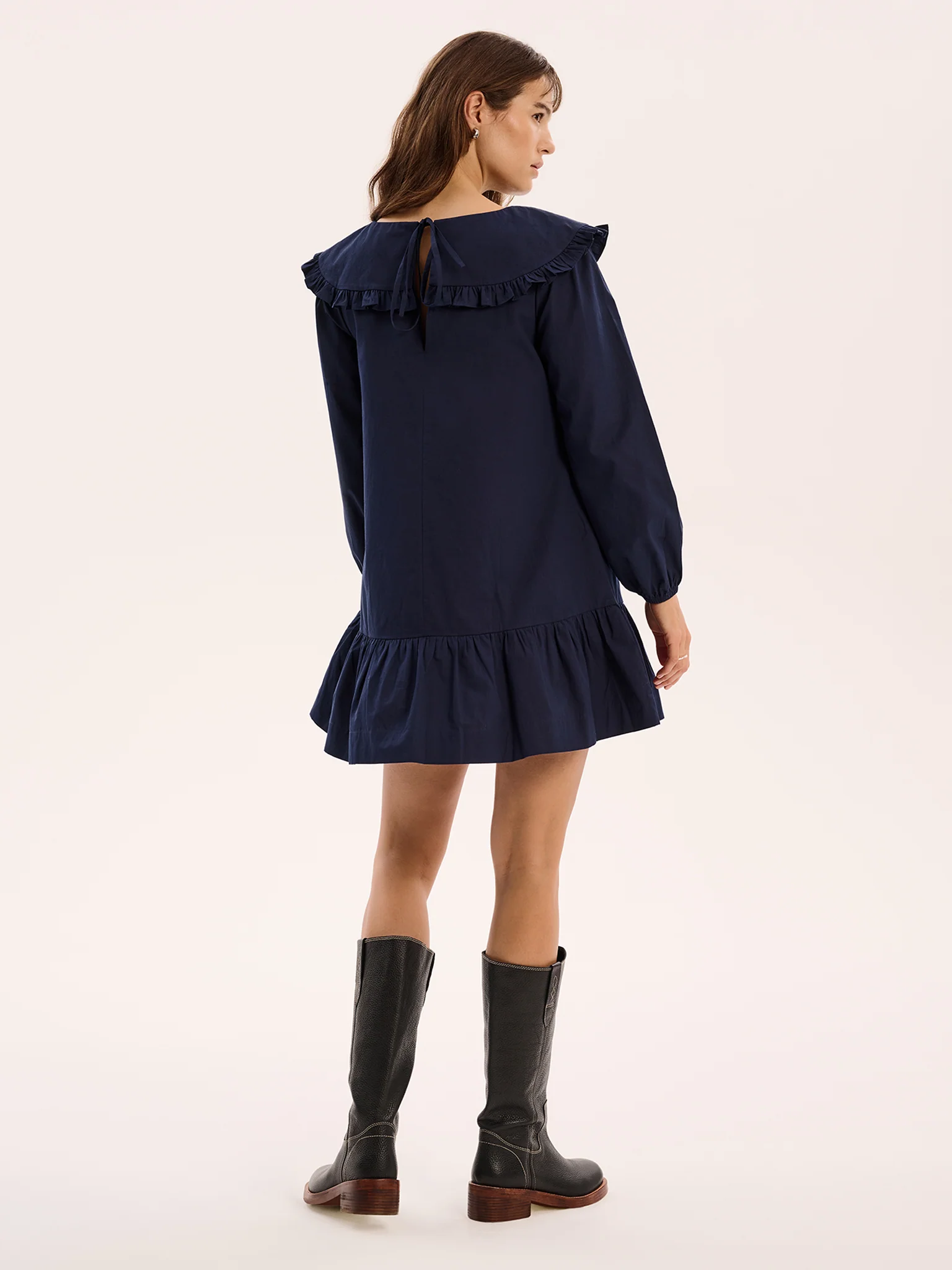 Emili Mini Dress in Navy - Image 3