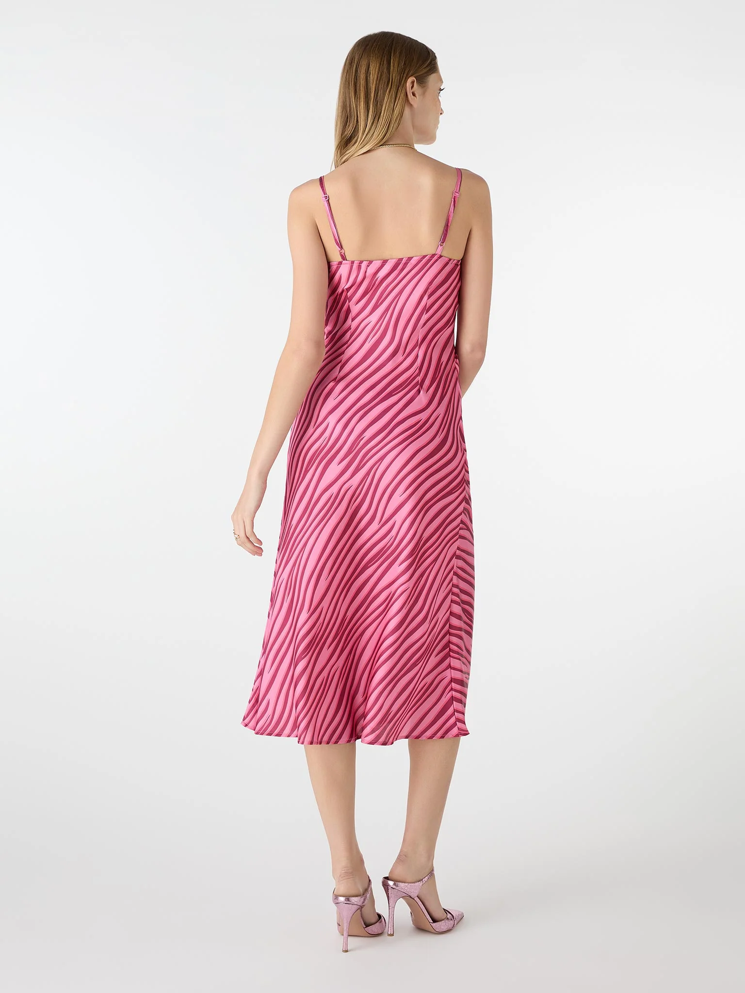 Fia Midi Dress in Pink Zebra - Image 3