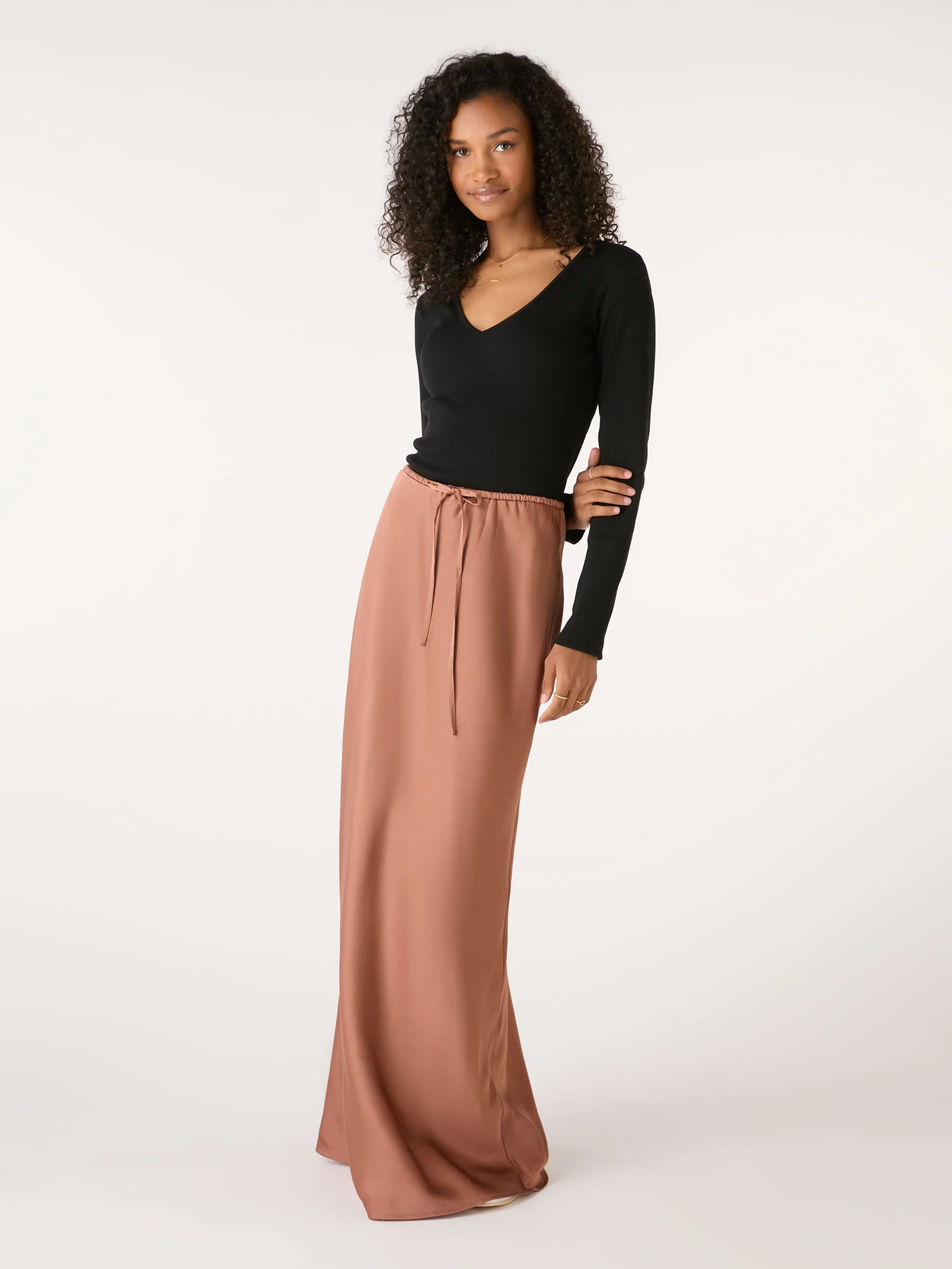 Flora Puddle Maxi Skirt in Bronze - Image 2