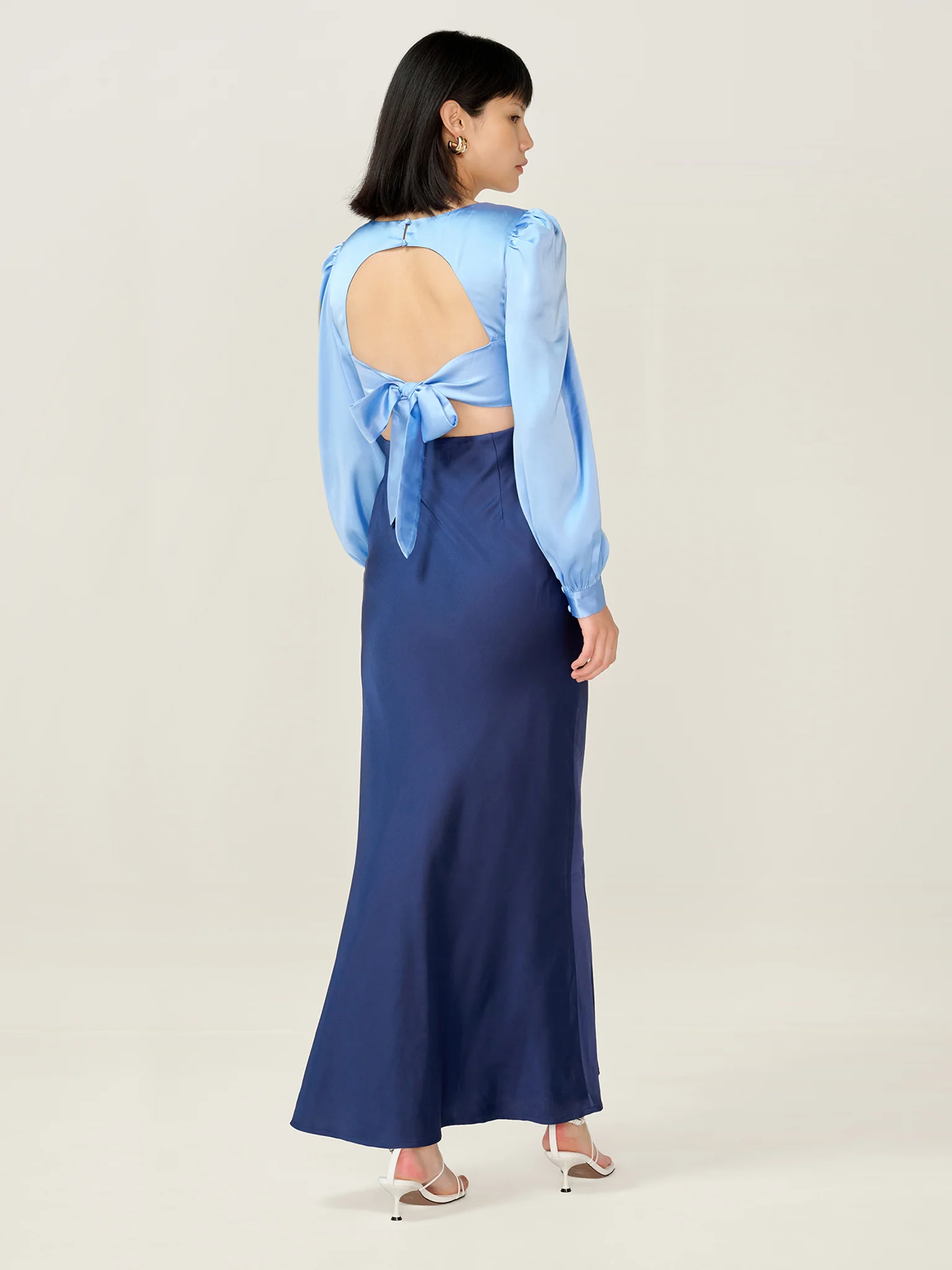 Francoise Dress in Blue and Navy - Image 2
