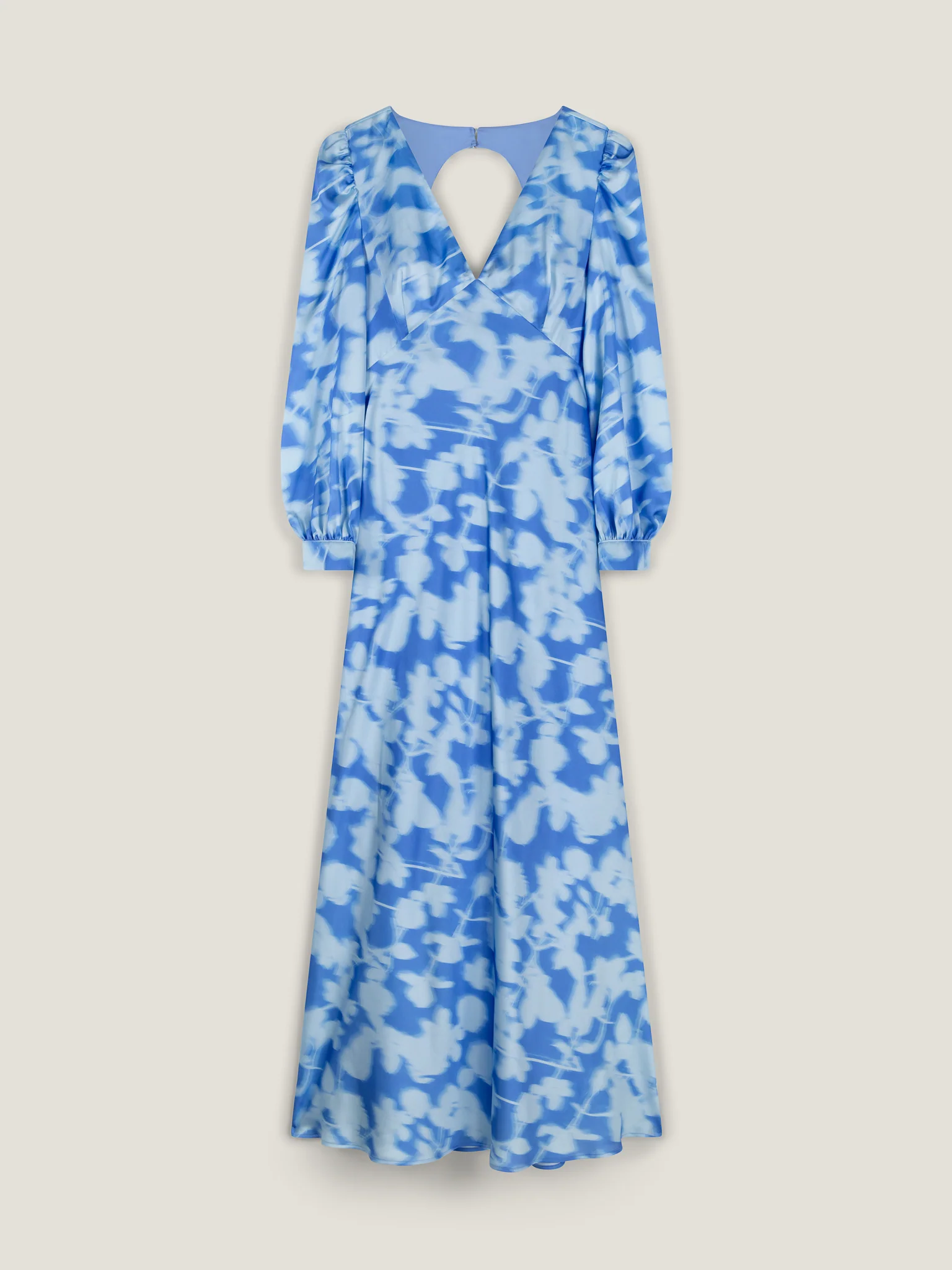 Francoise Dress in Blue Blurred Floral - Image 6
