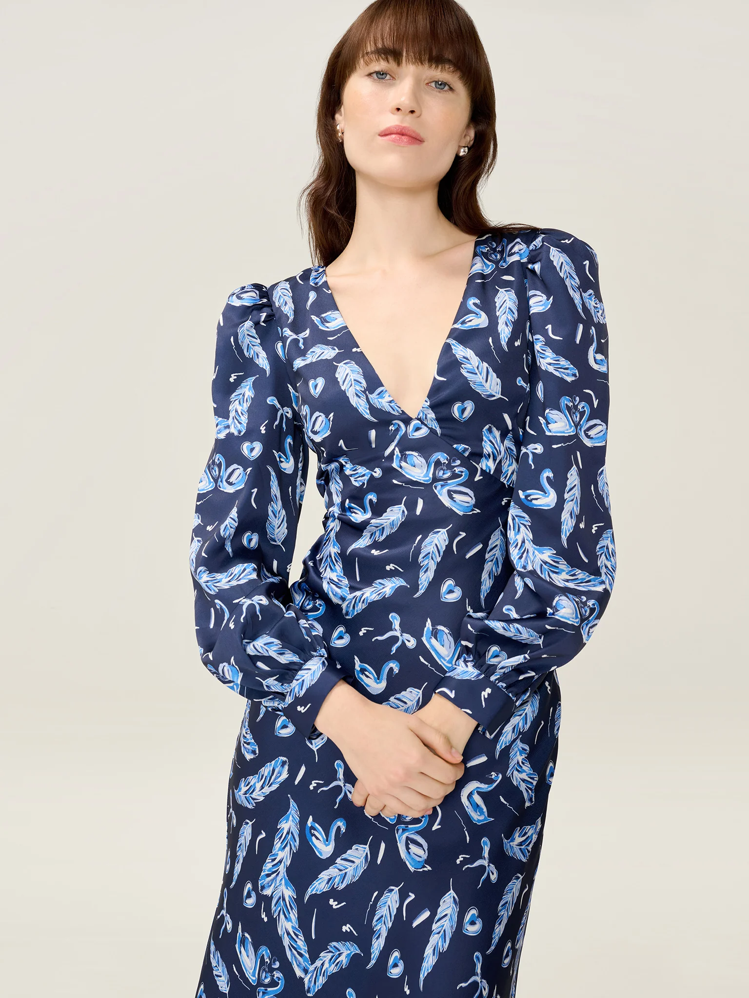 Francoise Dress in Swan Print - Image 3