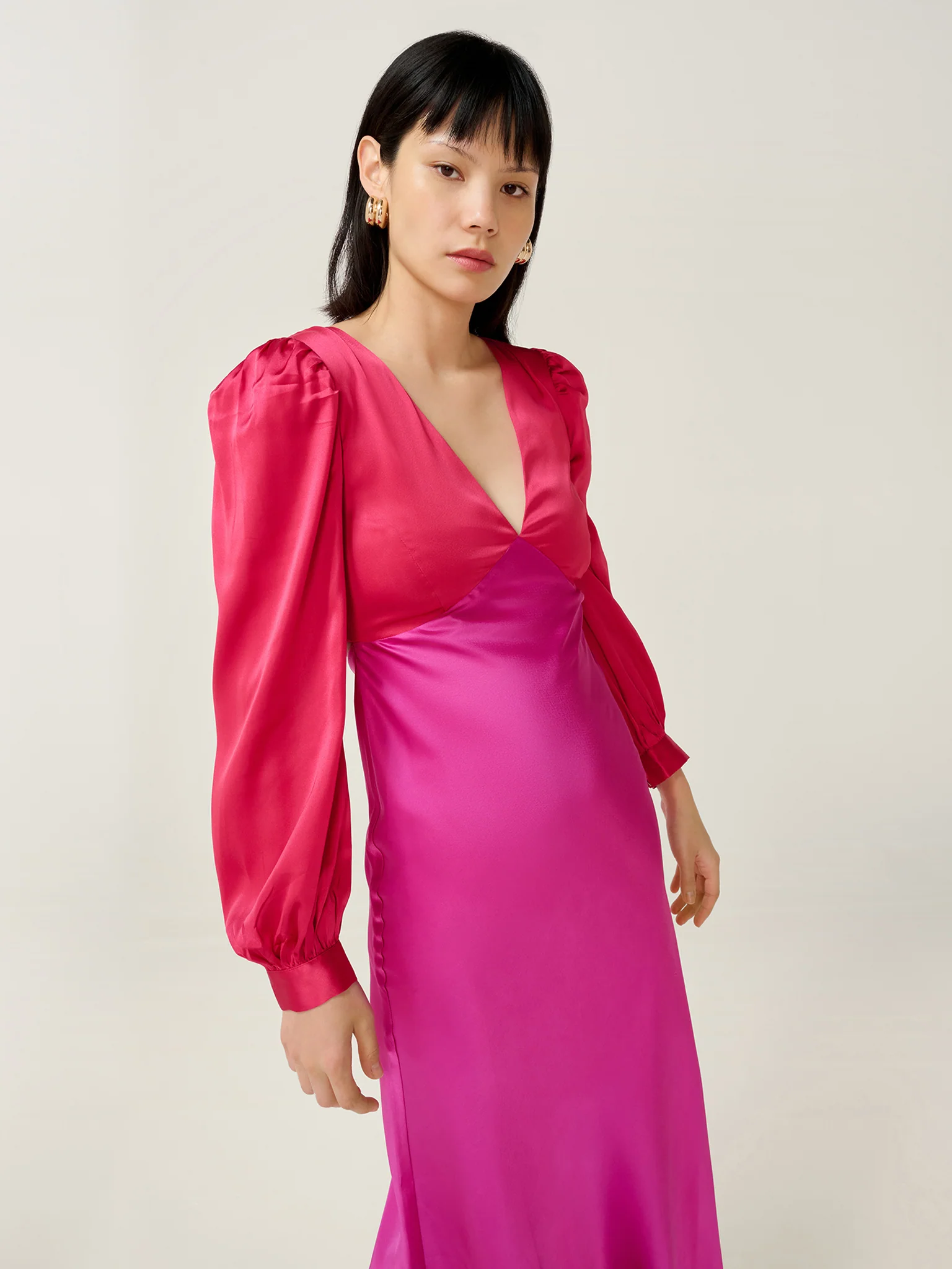 Francoise Dress in Red and Pink - Image 5