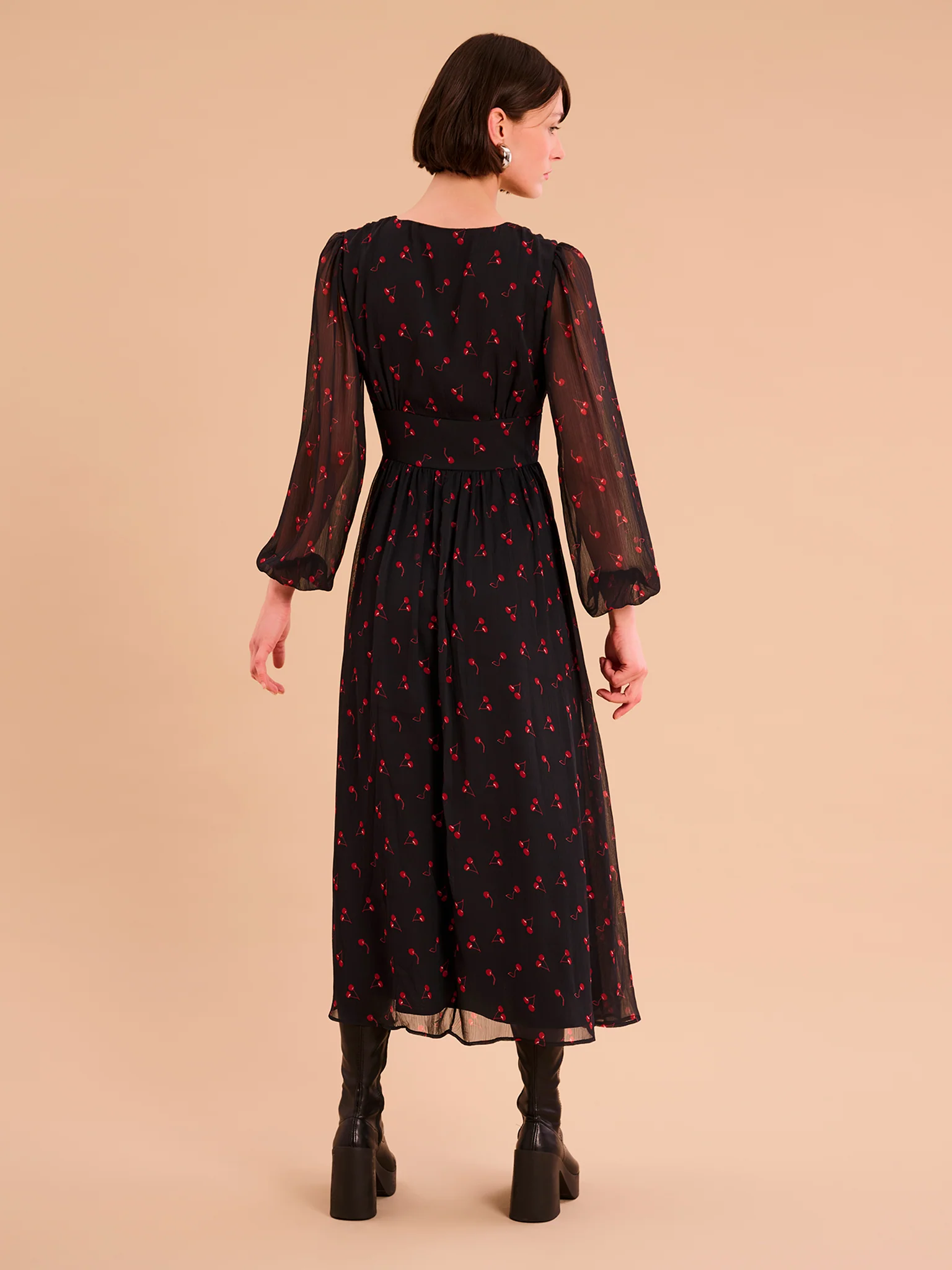 Gabriella Dress in Cherry Print - Image 2