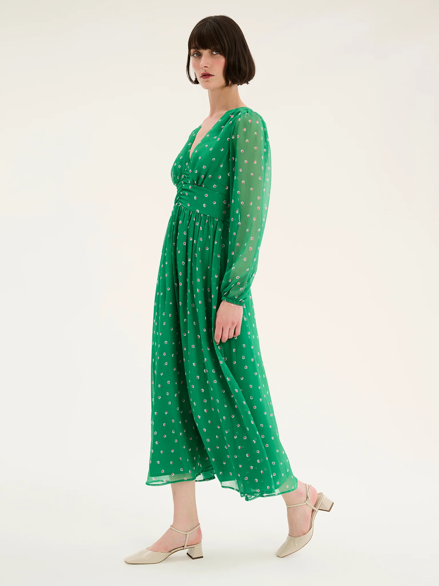 Gabriella Dress in Mini Shape Print - Image 2