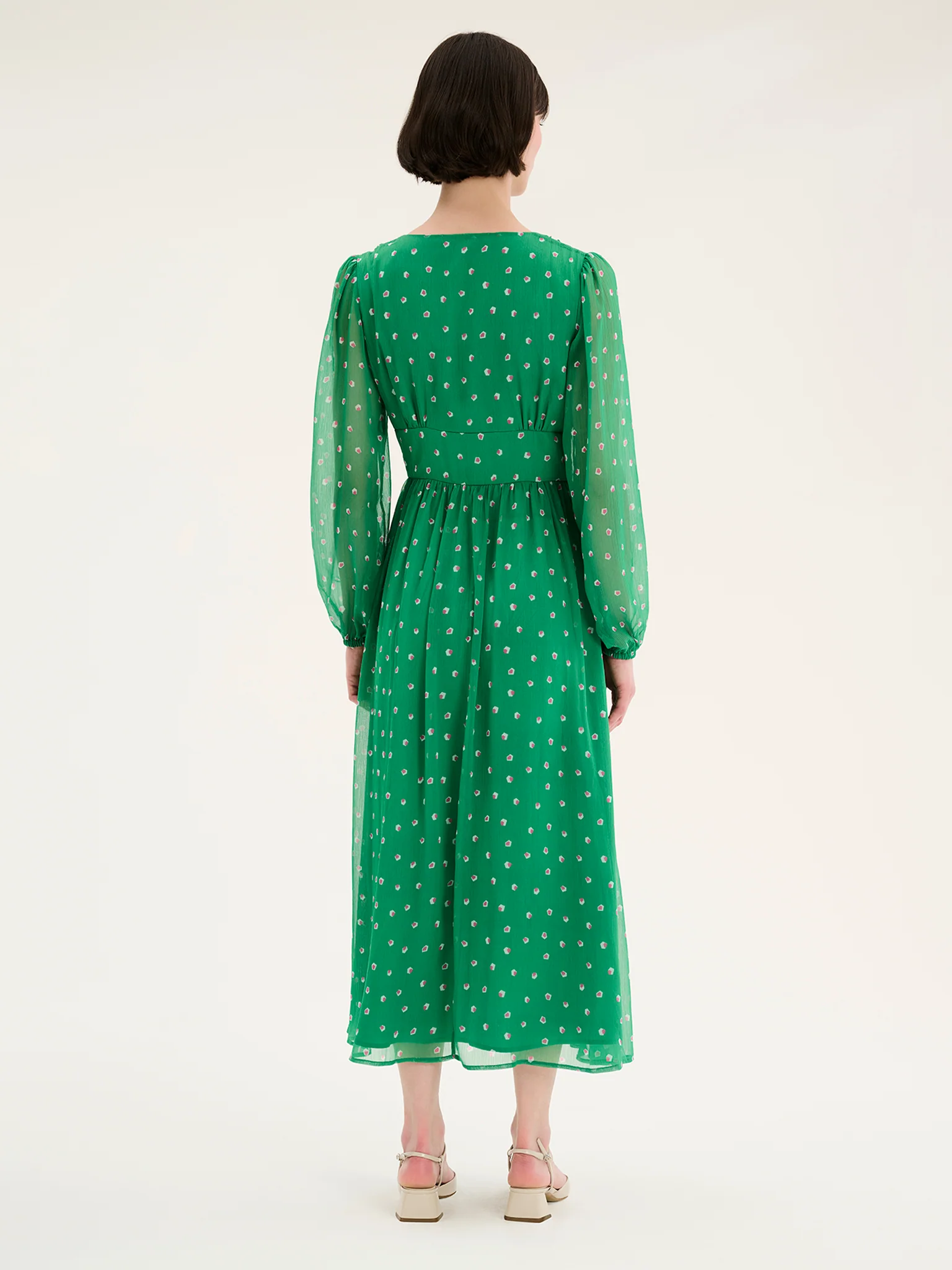 Gabriella Dress in Mini Shape Print - Image 3