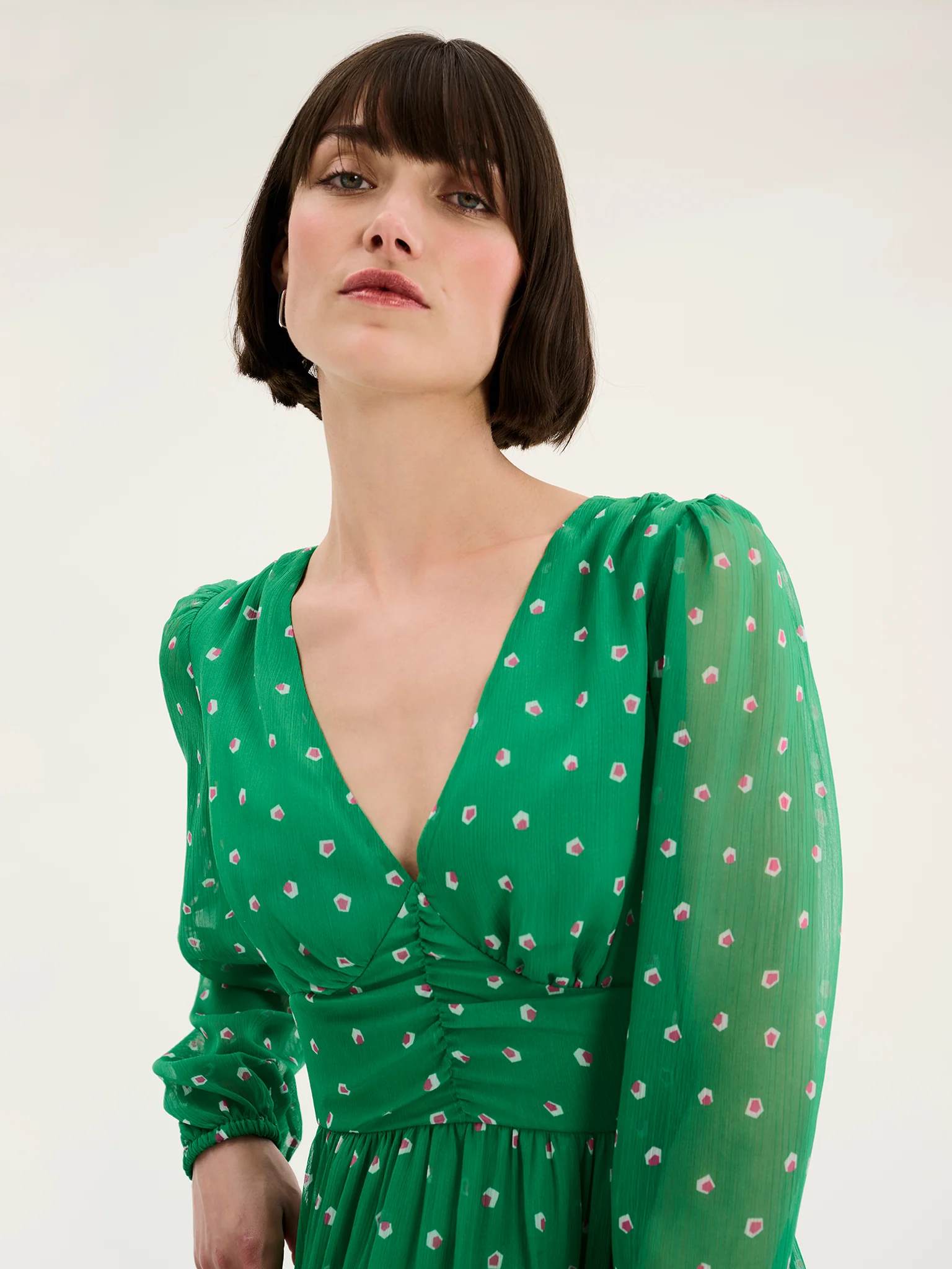 Gabriella Dress in Mini Shape Print - Image 4