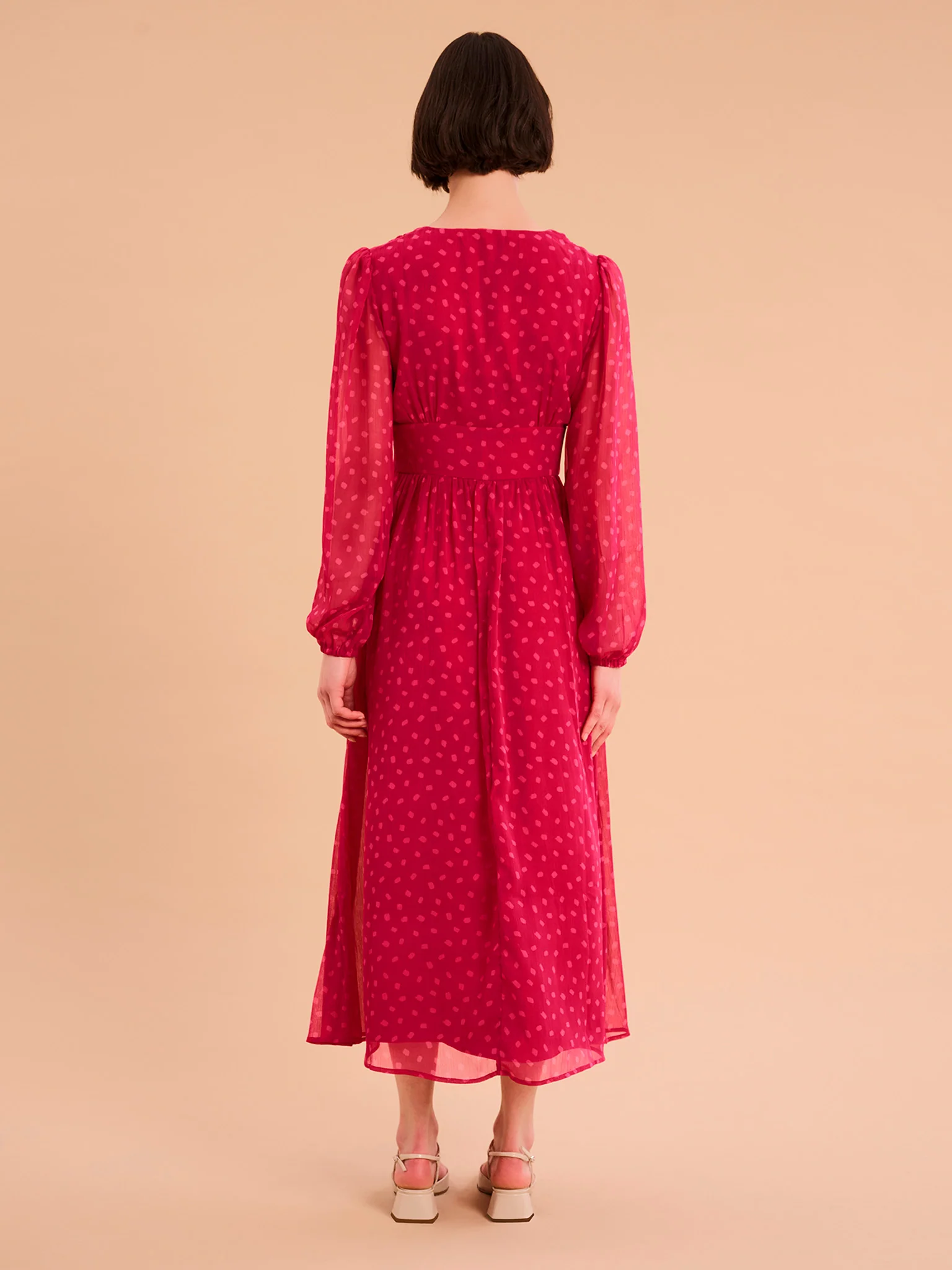 Gabriella Dress in Inverted Dash Print - Image 3