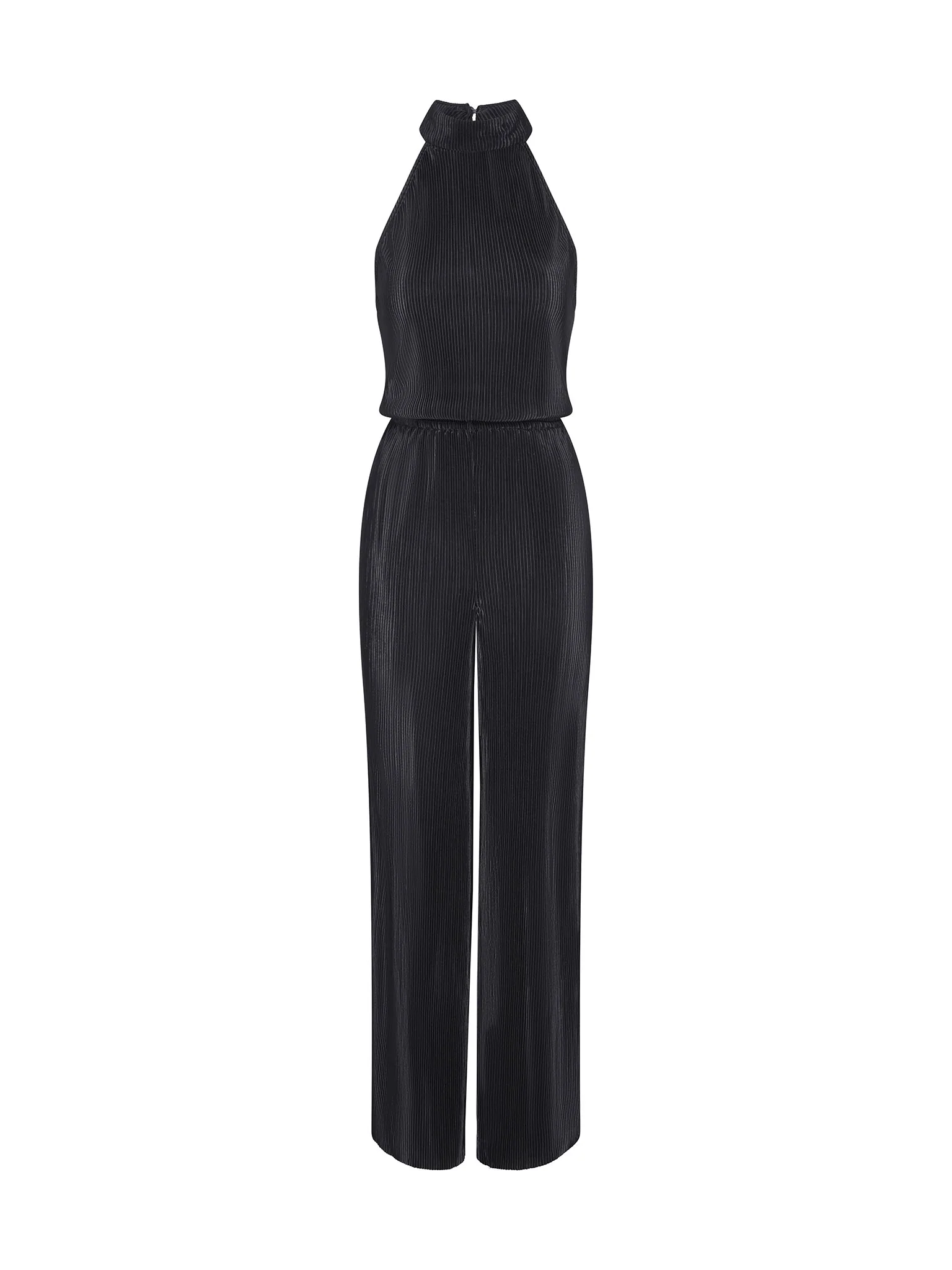 Hallie Halter Plisse Jumpsuit in Ash - Image 6