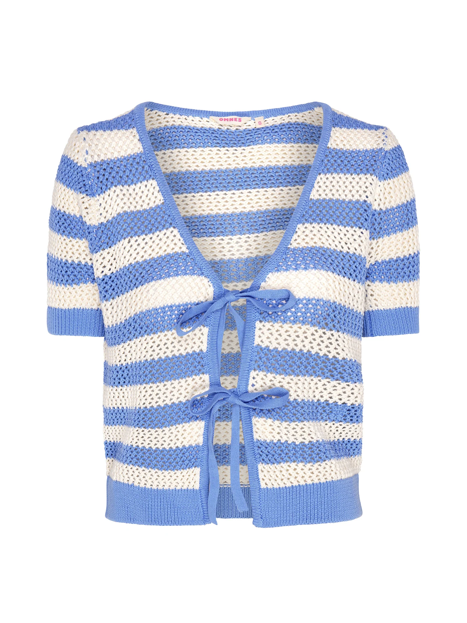 Harper Stripe Knit Top in Blue and White - Image 5