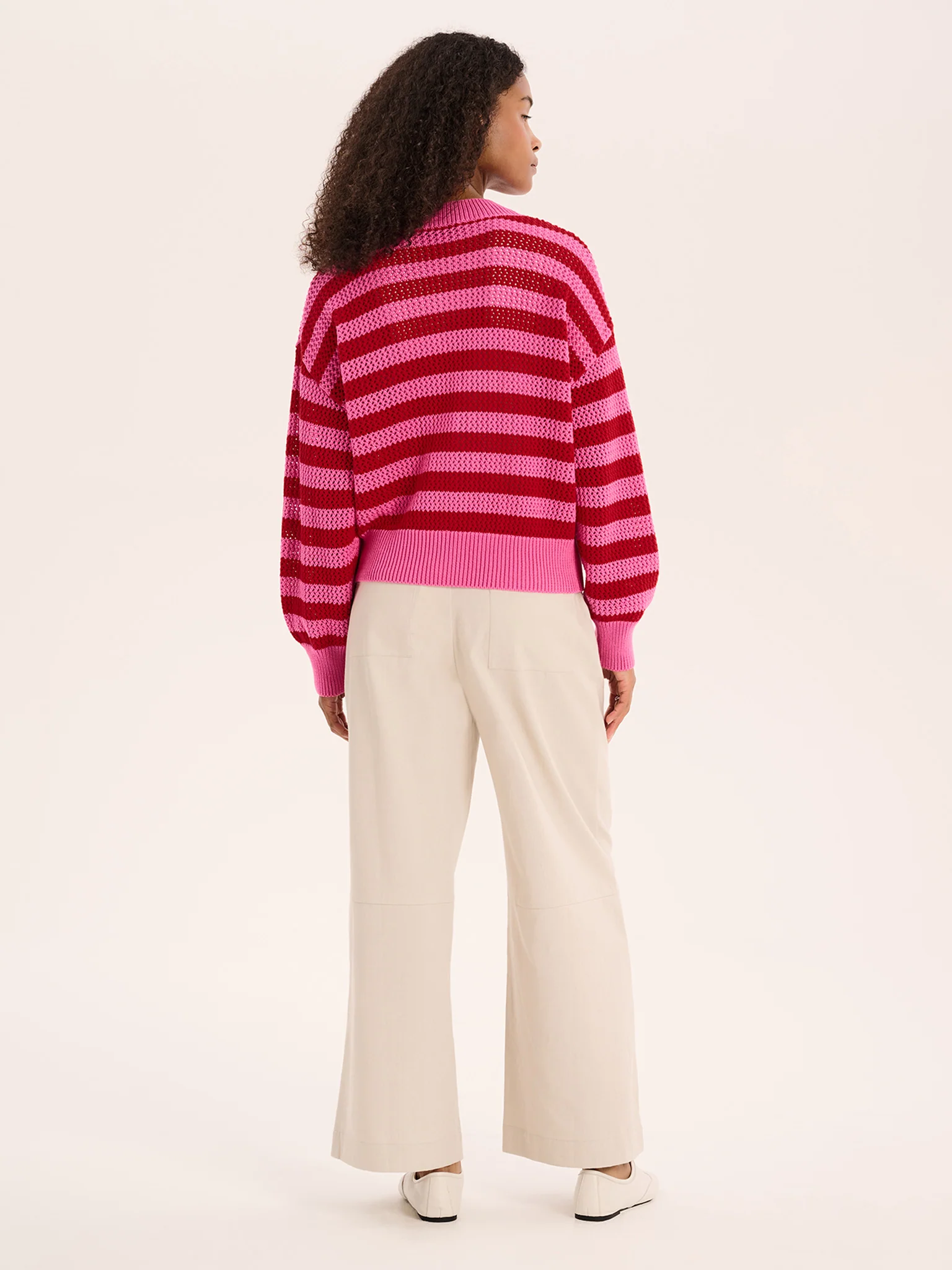 Heather Stripe Cardigan - Image 3