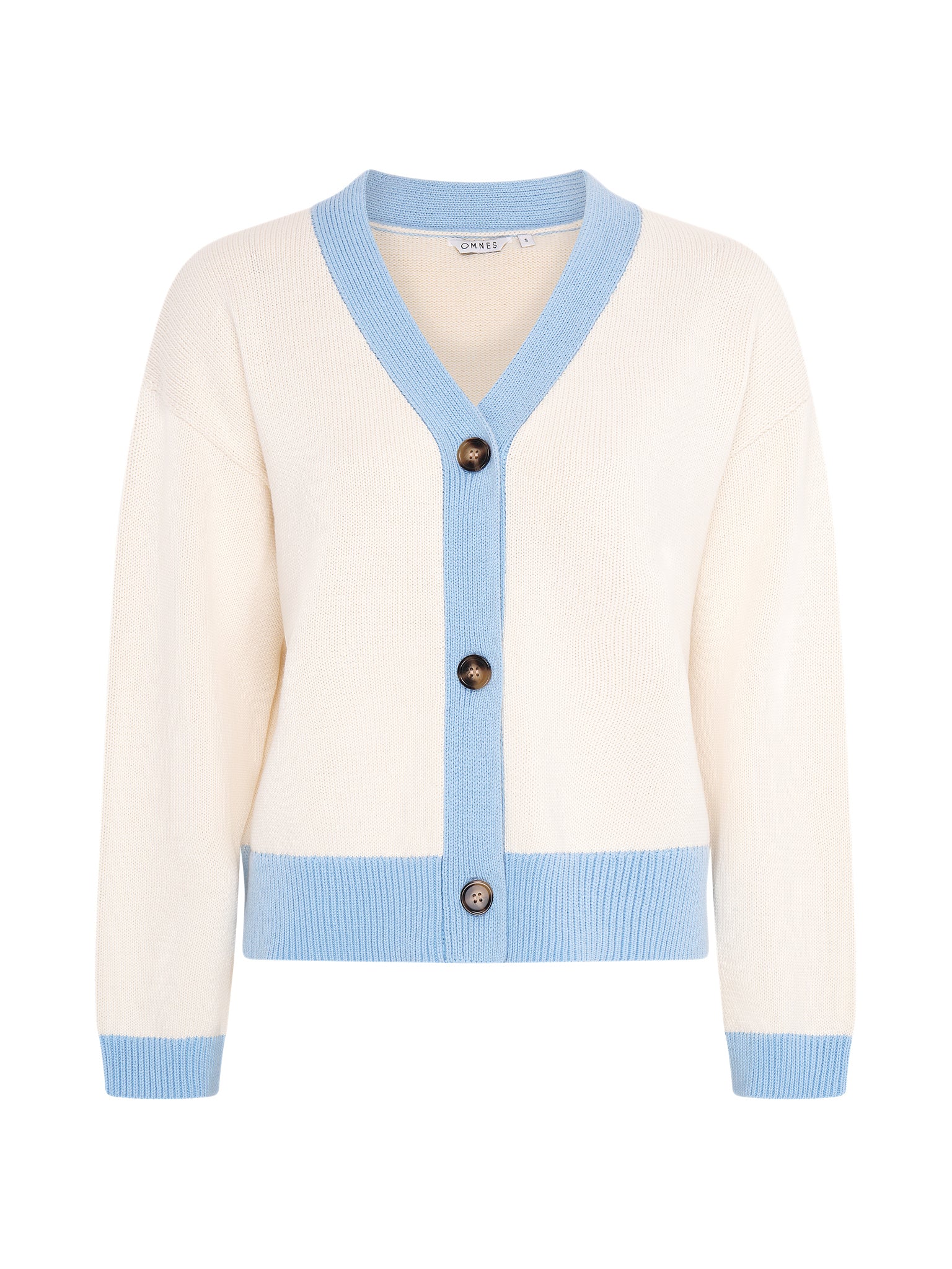 Henni Cardigan in Cream and Blue - Image 5