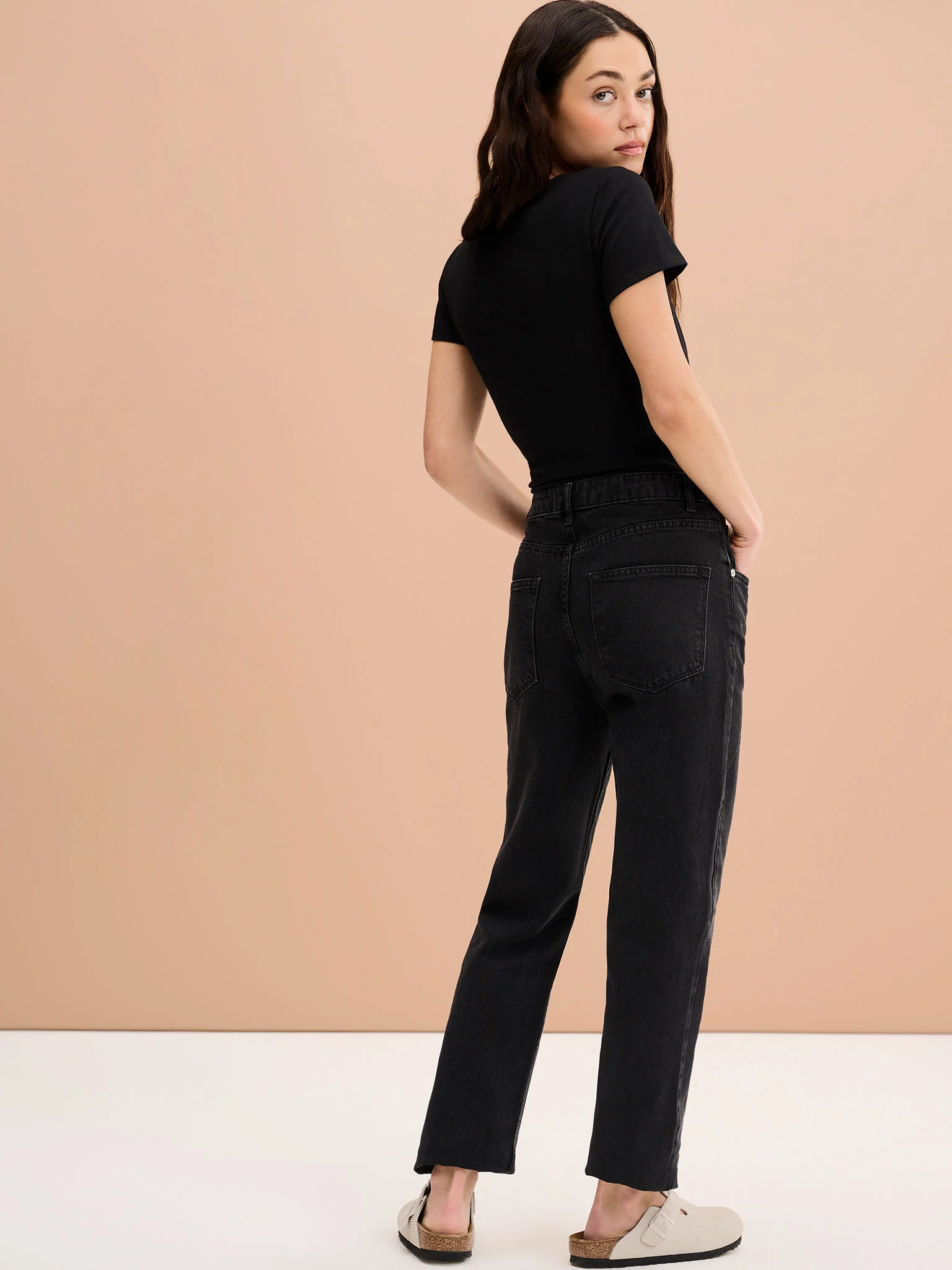 Hilary Jersey Top in Black - Image 3