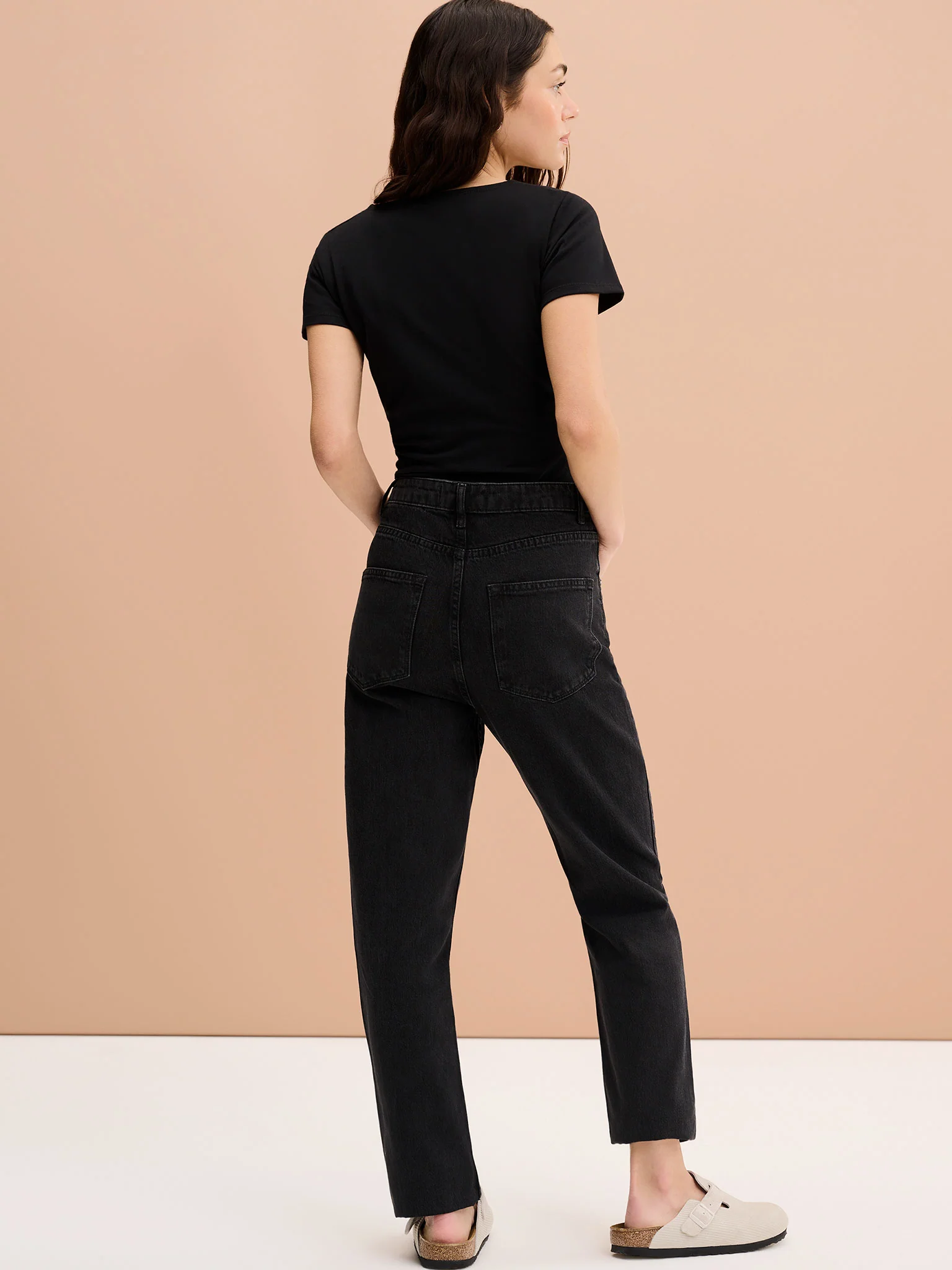 Hilary Jersey Top in Black - Image 4