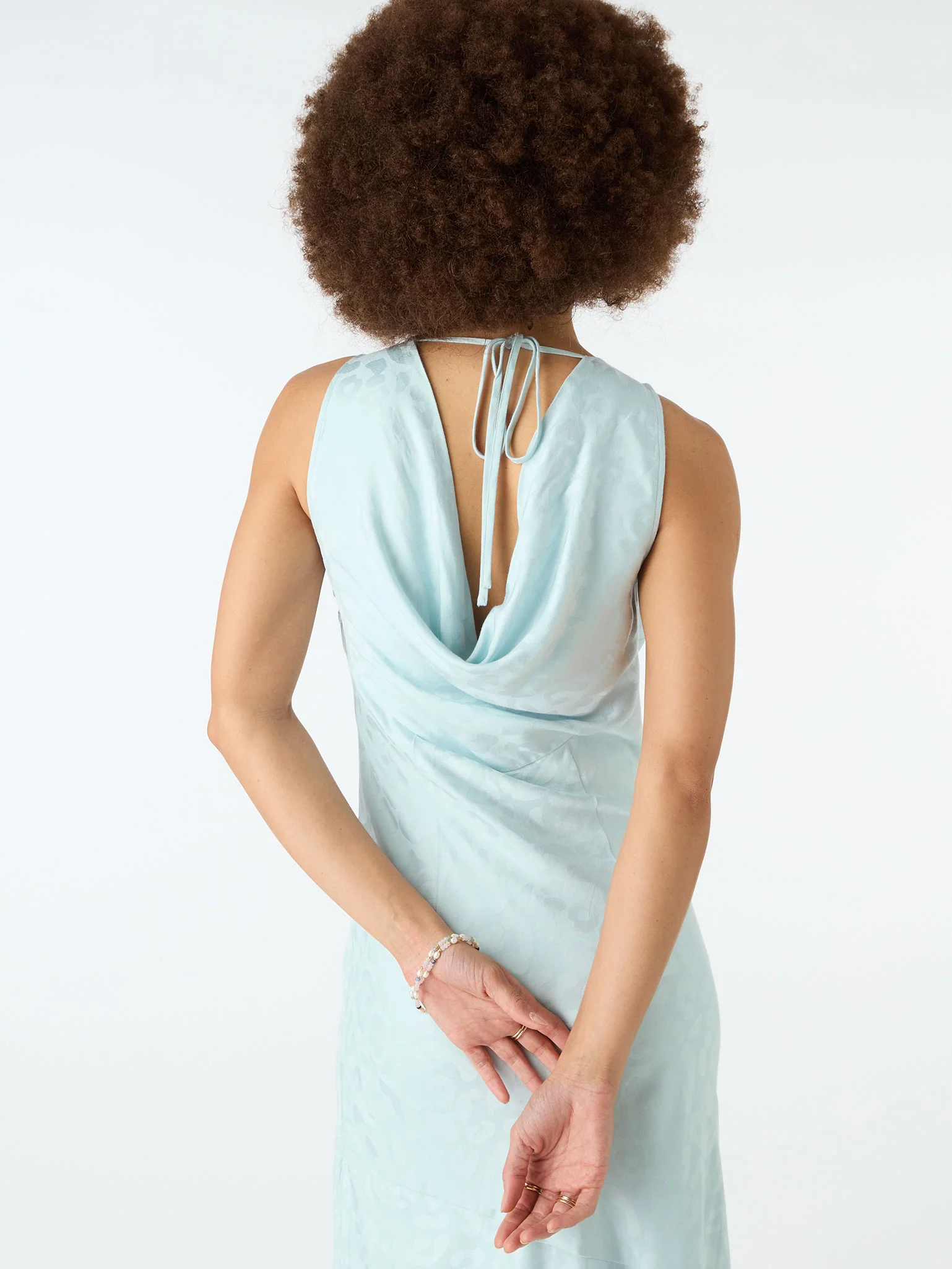 Ilona Column Dress in Blue - Image 4