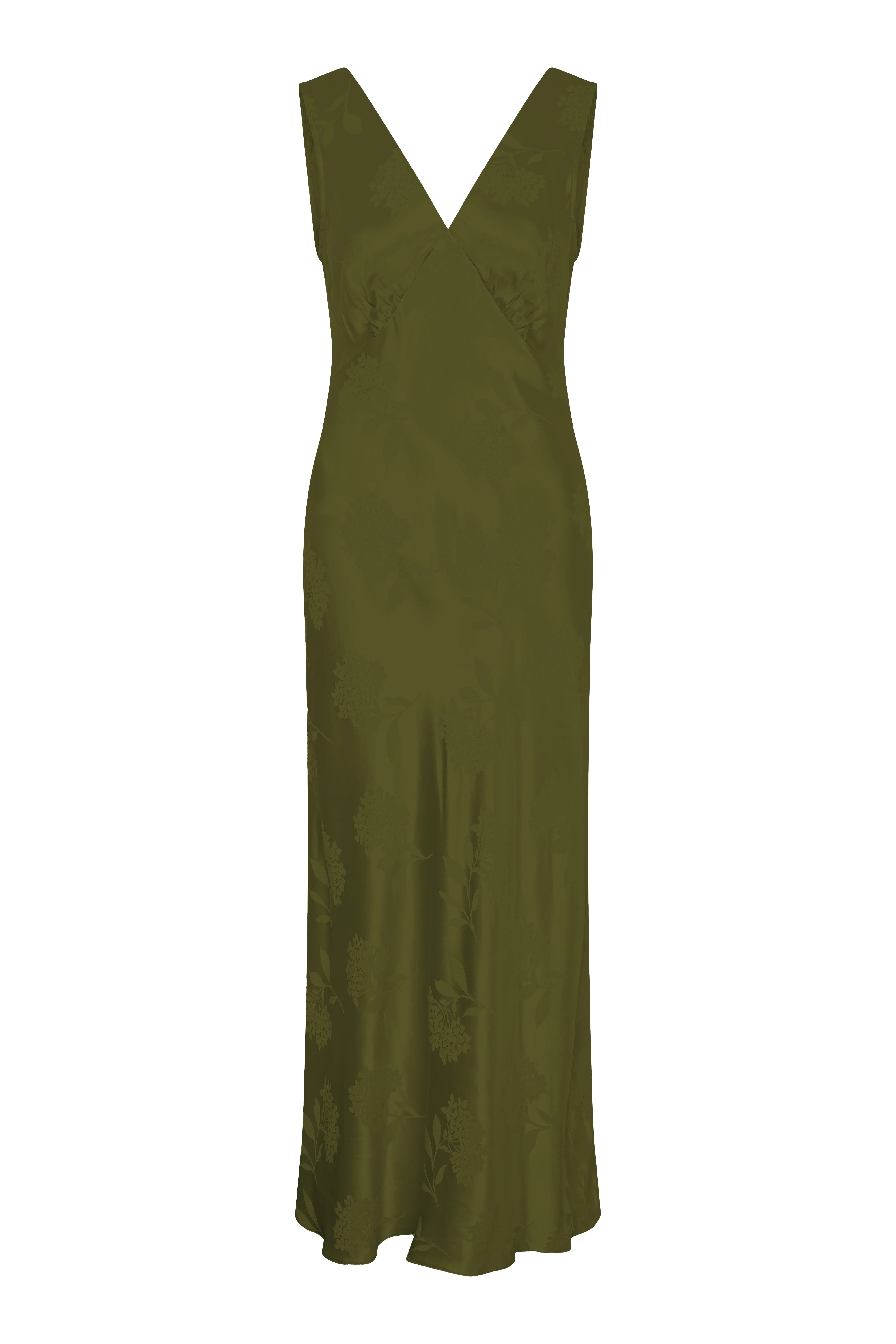 Iris Jacquard Dress in Pear Green - Image 7