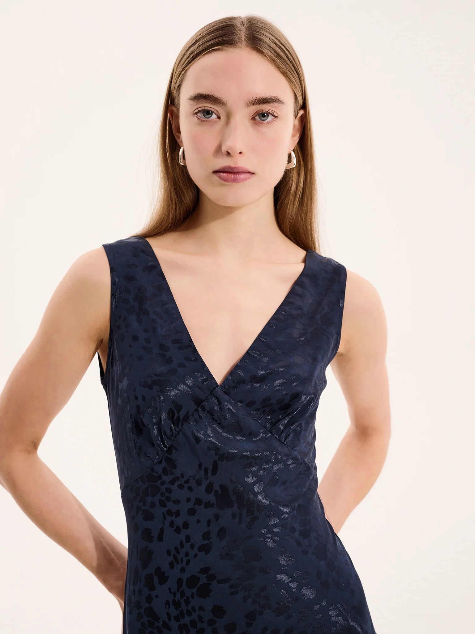 Iris Maxi Dress in Navy - Image 4