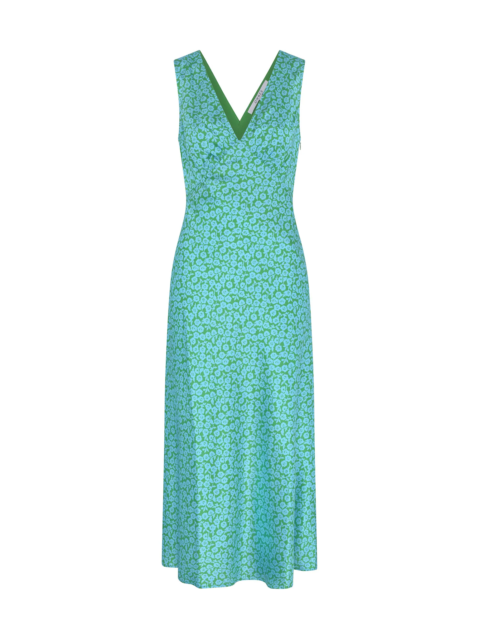 Iris Maxi Dress in Green Print - Image 5