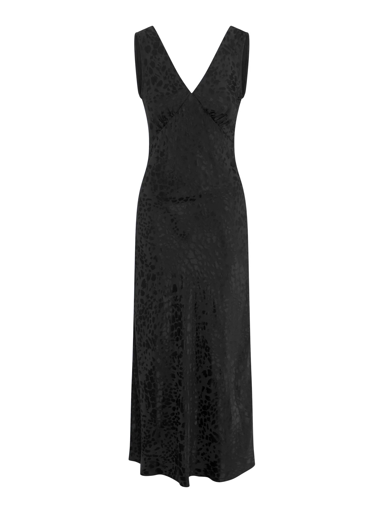 Iris Midi Jacquard Dress in Black - Image 5