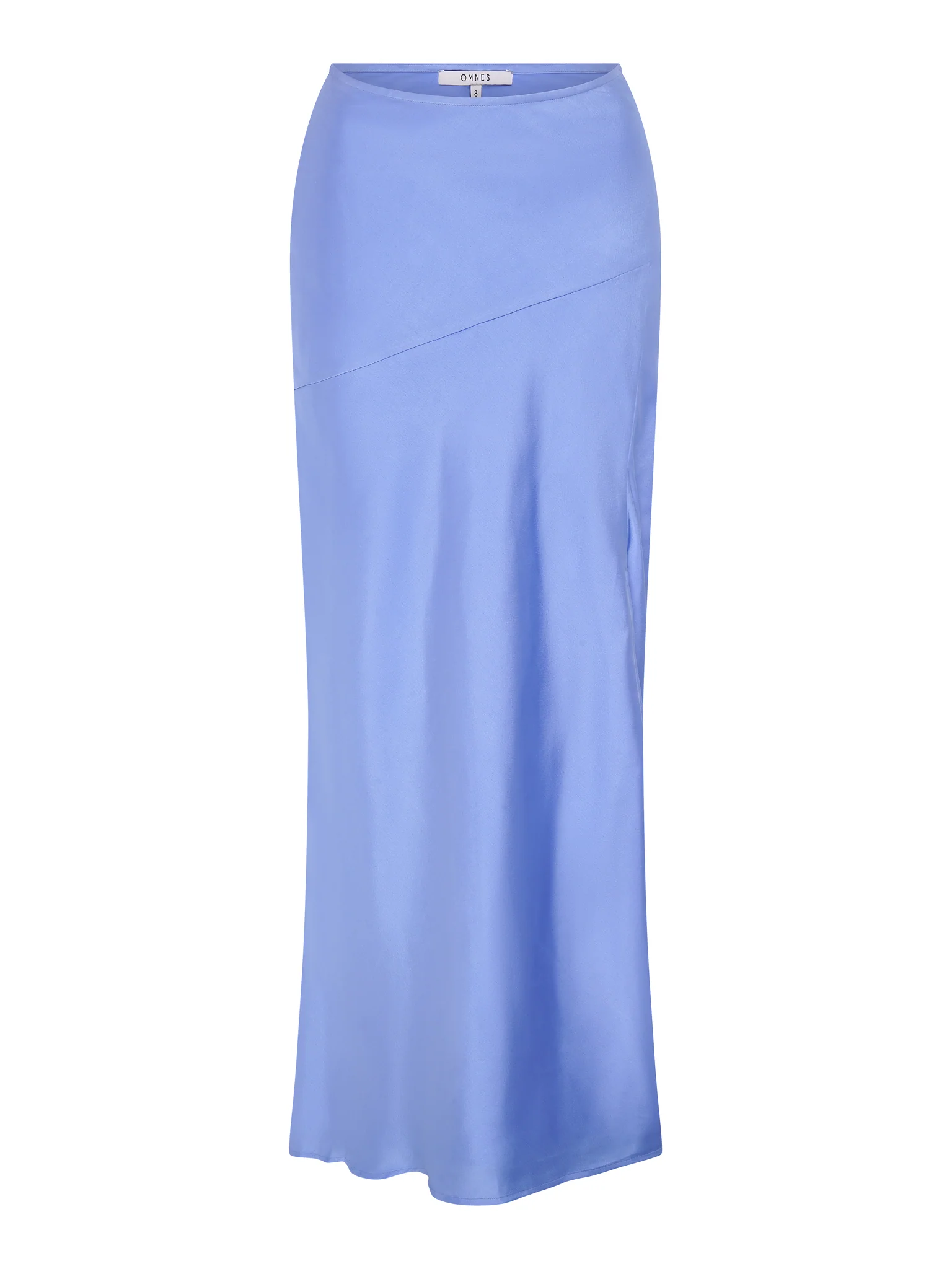 Jackie Asymmetric Midi Skirt in Blue - Image 4