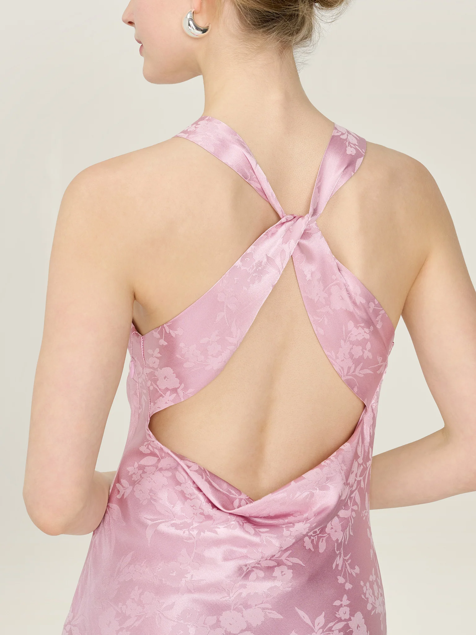 Jai Jacquard Dress in Bleached Mauve - Image 2