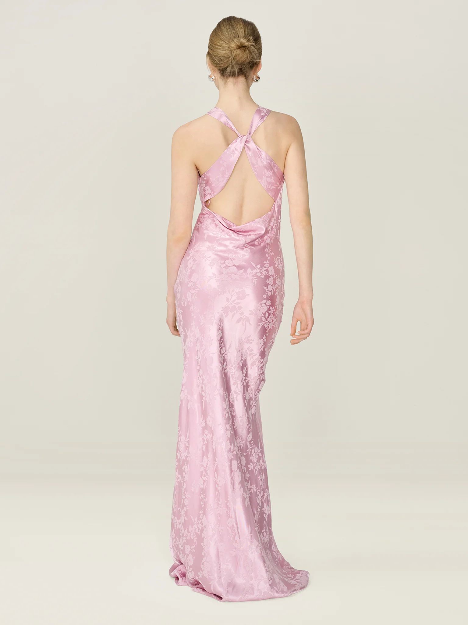 Jai Jacquard Dress in Bleached Mauve - Image 4