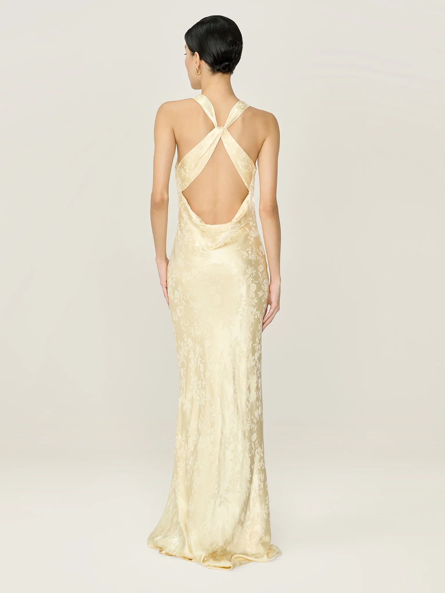 Jai Jacquard Dress in Double Cream - Image 3