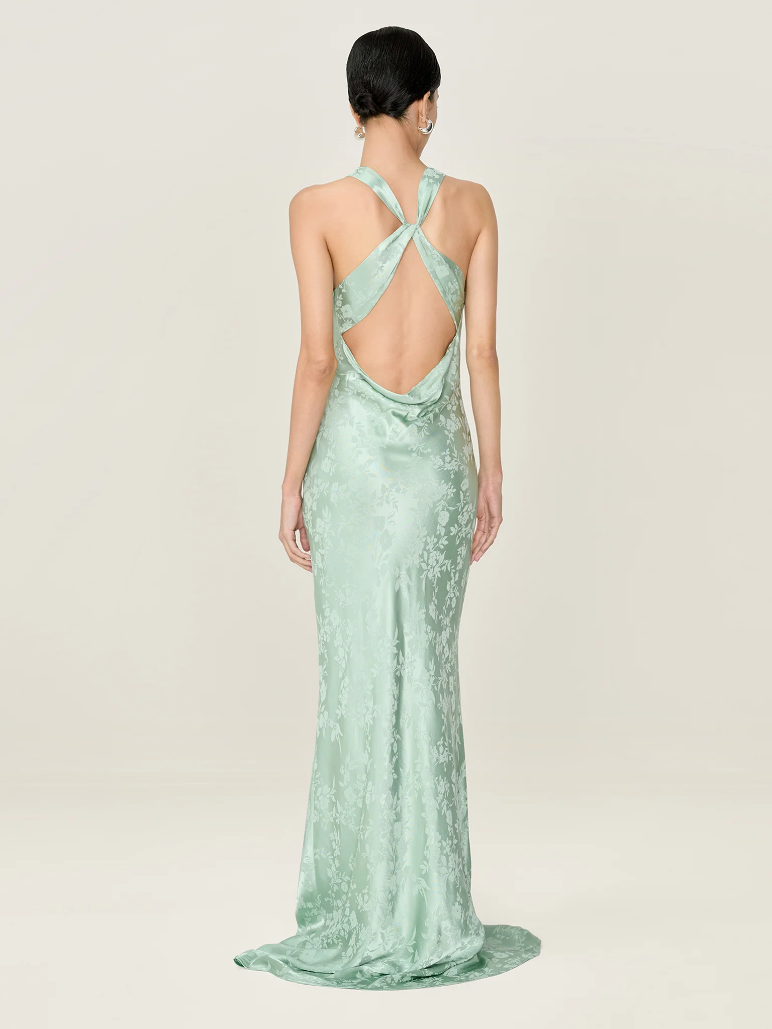 Jai Jacquard Dress in Sage - Image 5