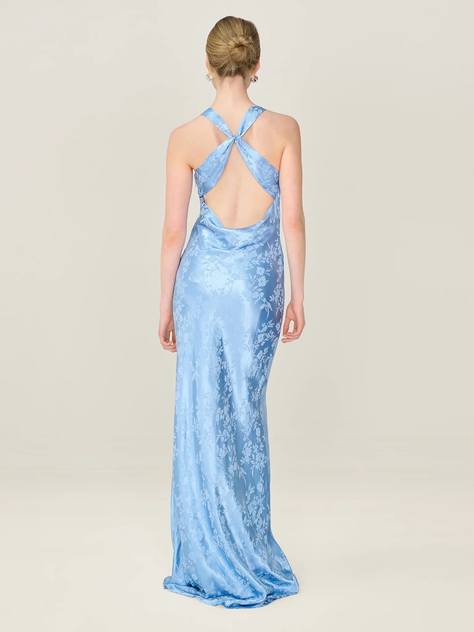 Jai Jacquard Dress in Vista Blue - Image 3
