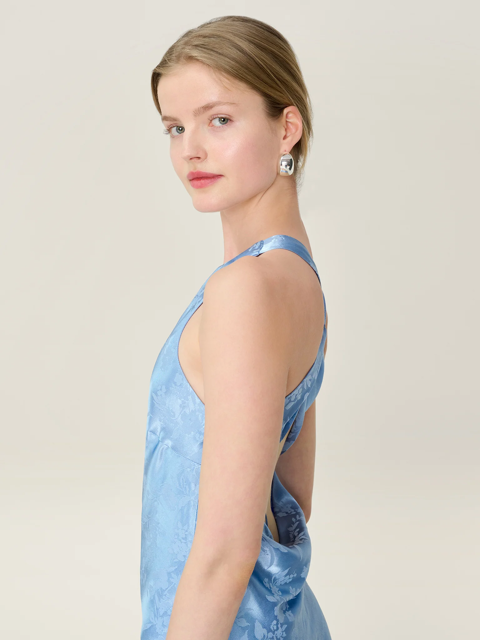Jai Jacquard Dress in Vista Blue - Image 5