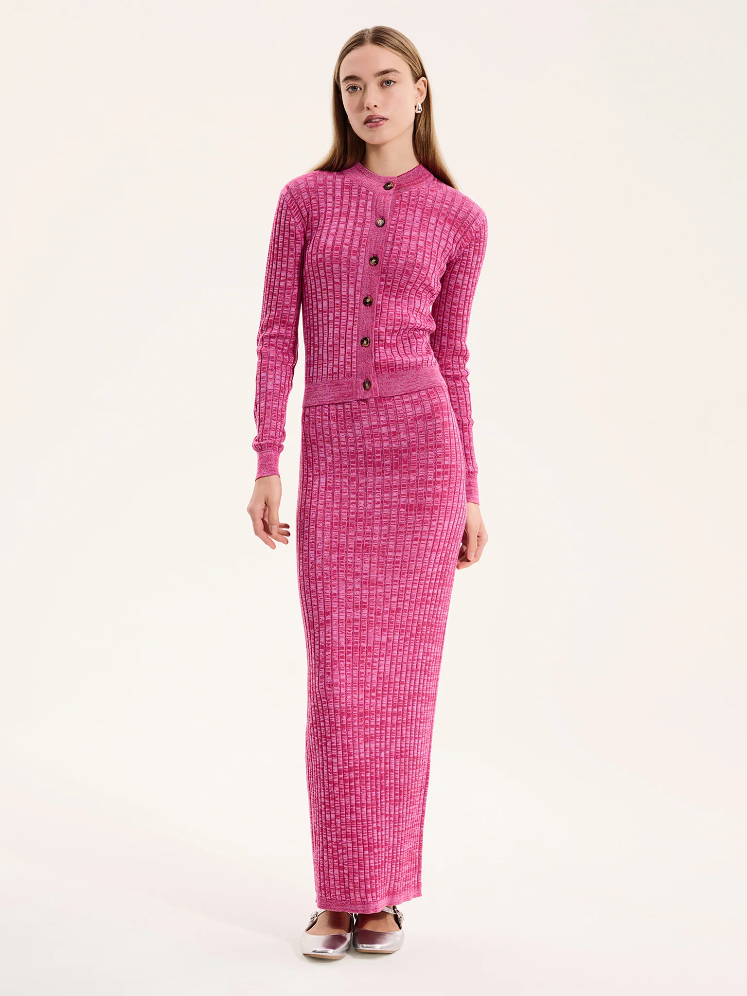 Tyler Dress in Space Dye Pink - Image 4