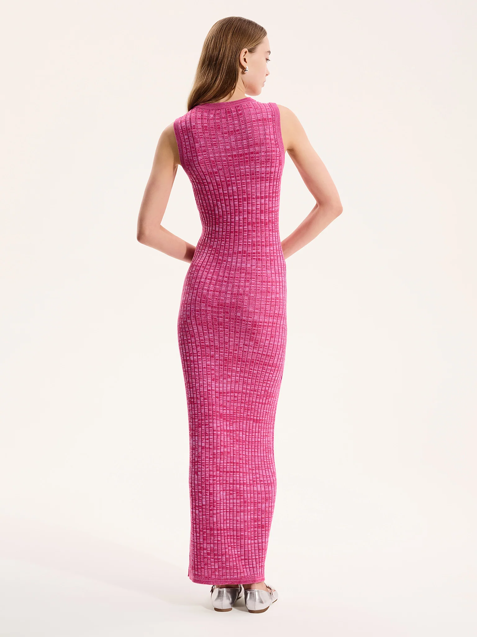 Tyler Dress in Space Dye Pink - Image 5