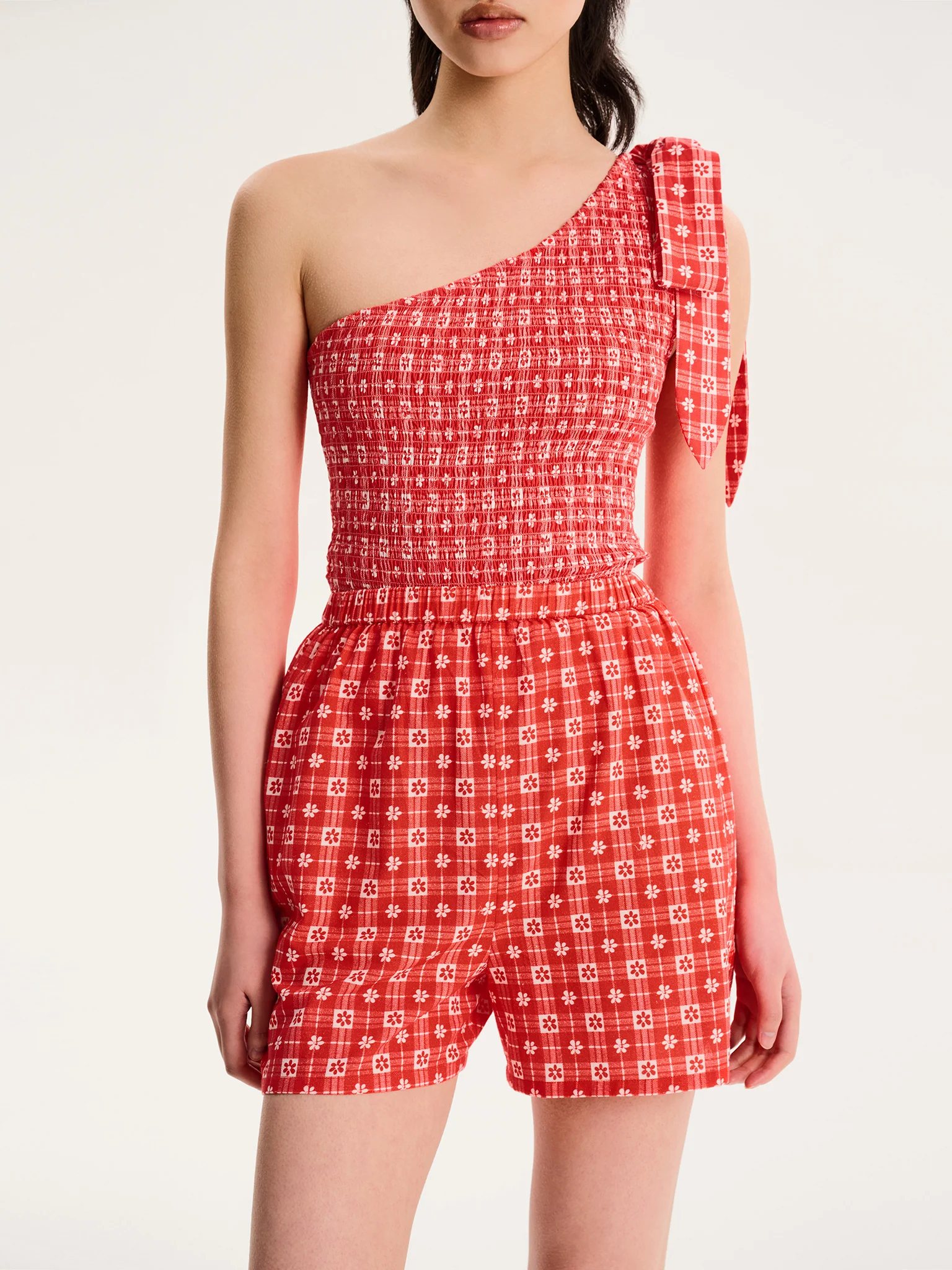 Joshua Gingham Floral Shorts - Image 2