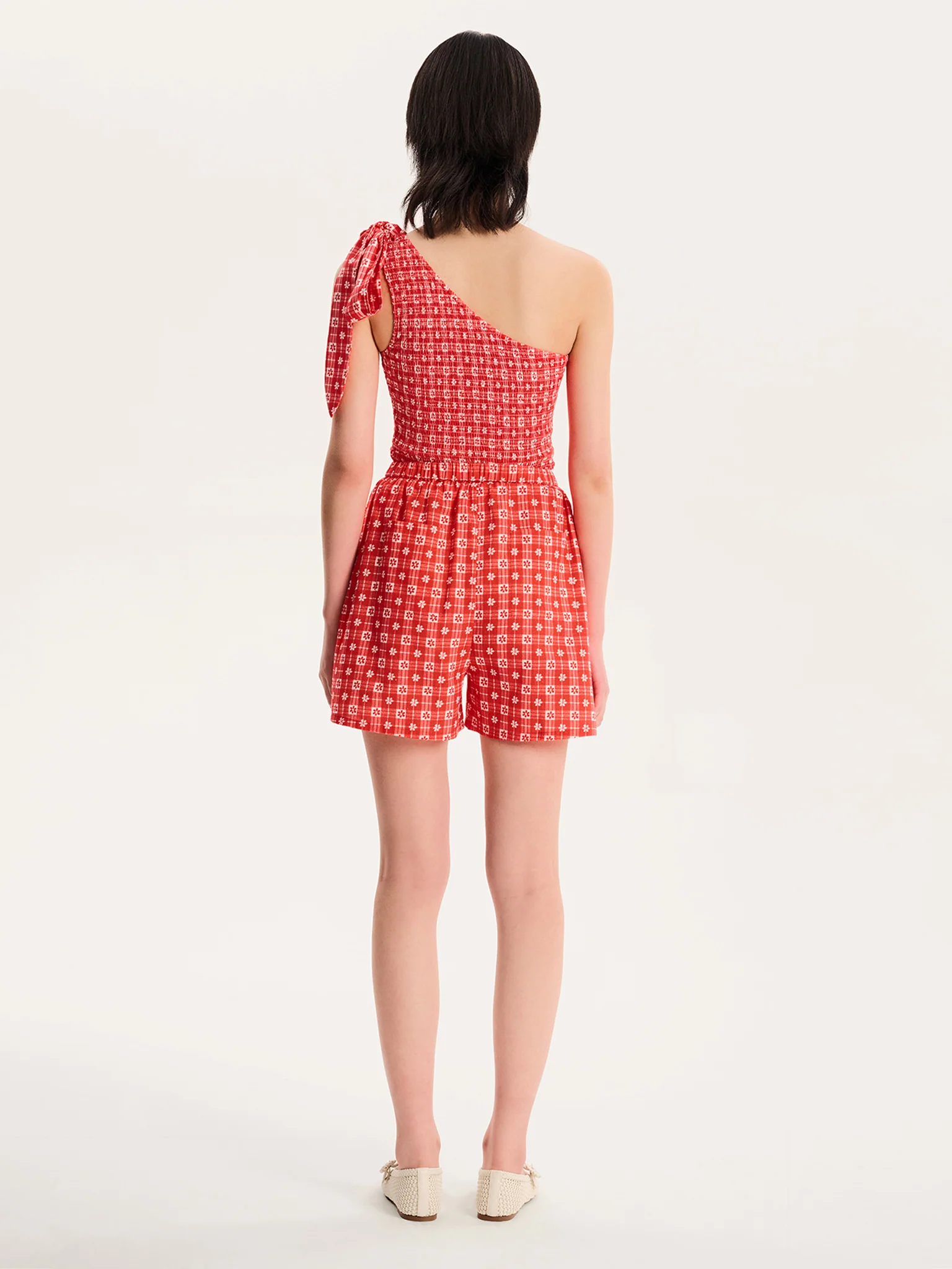 Joshua Gingham Floral Shorts - Image 3