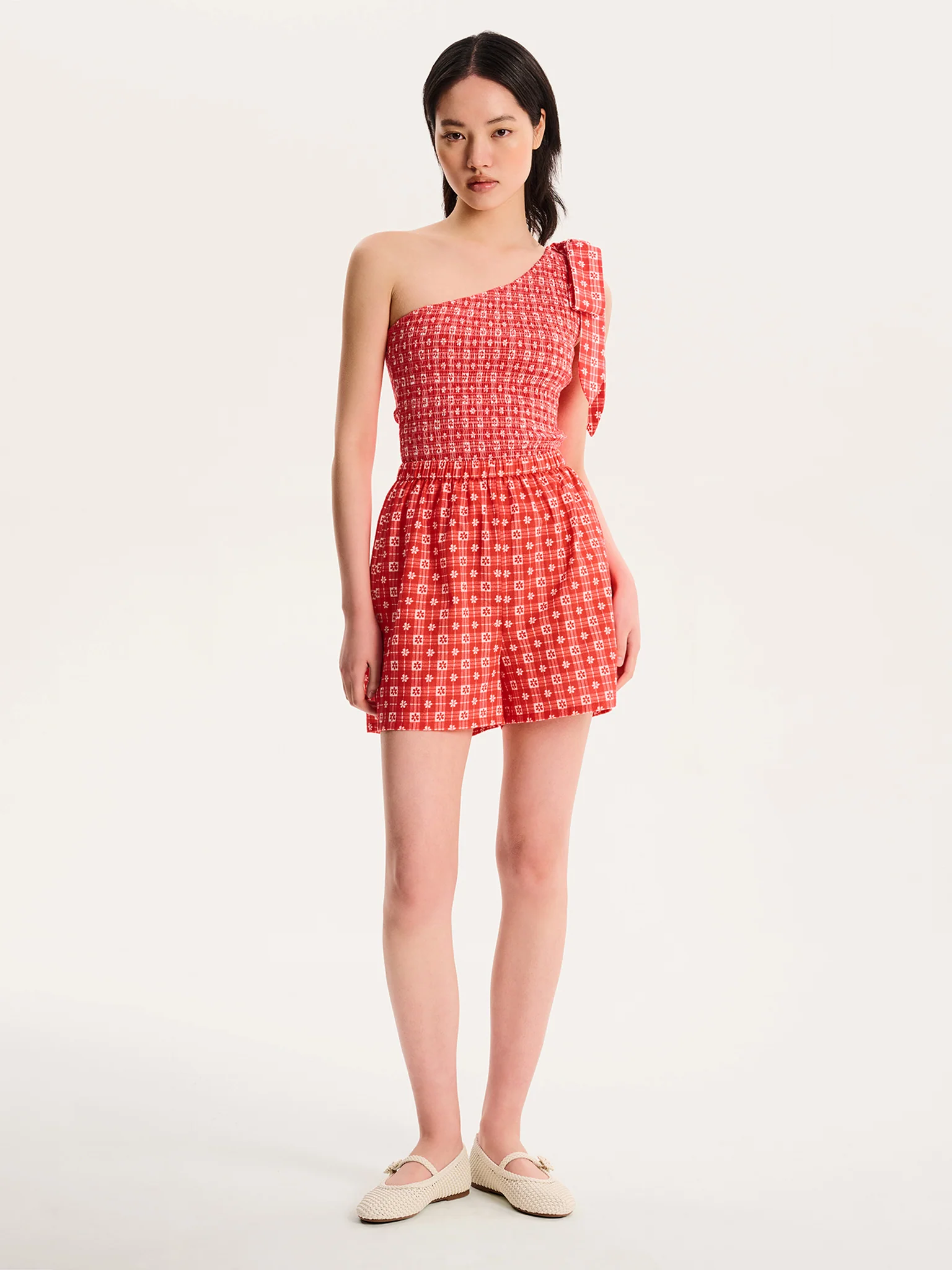 Joshua Gingham Floral Shorts - Image 4
