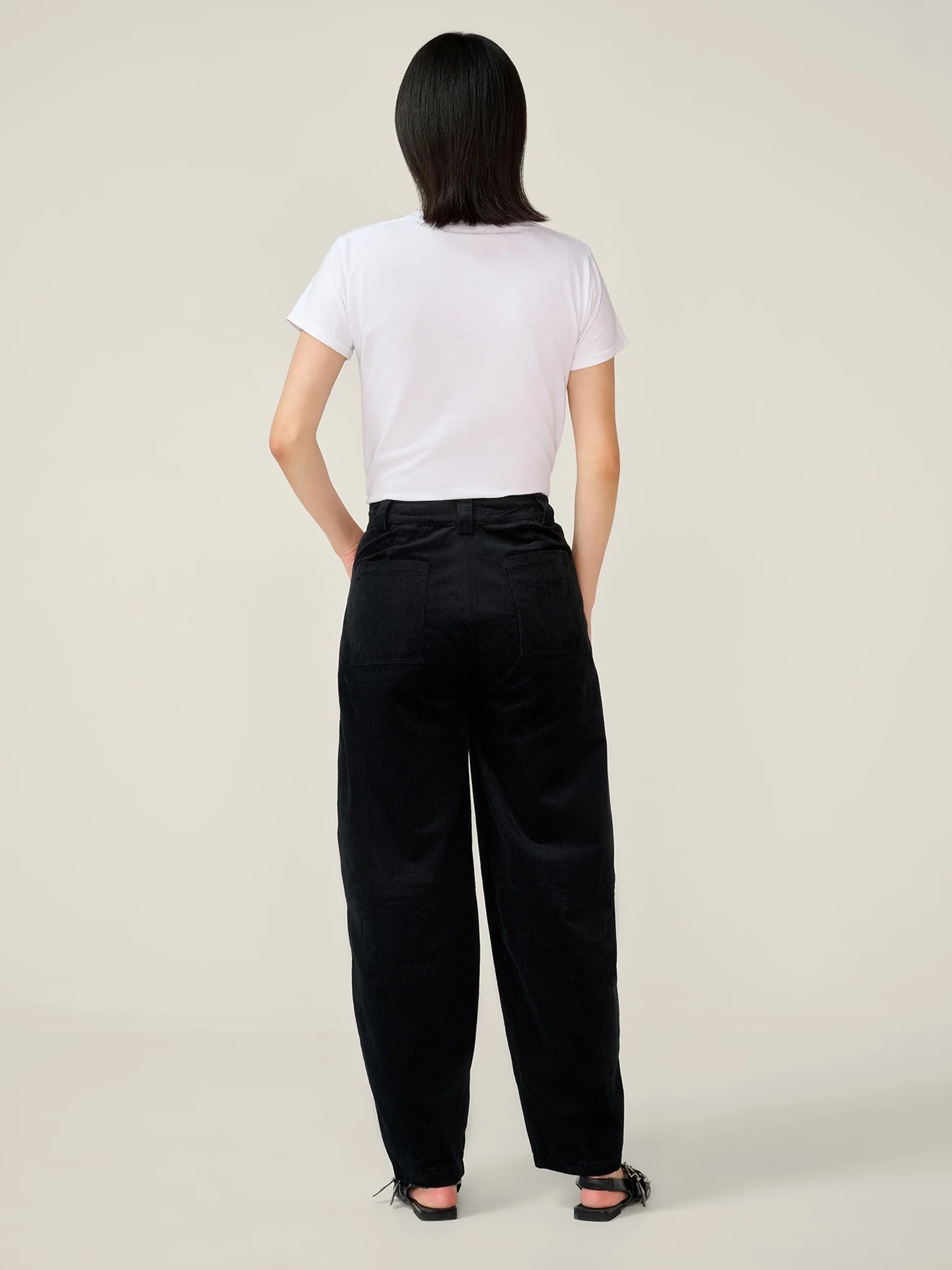 Kai Cord Trouser in Black - Image 2