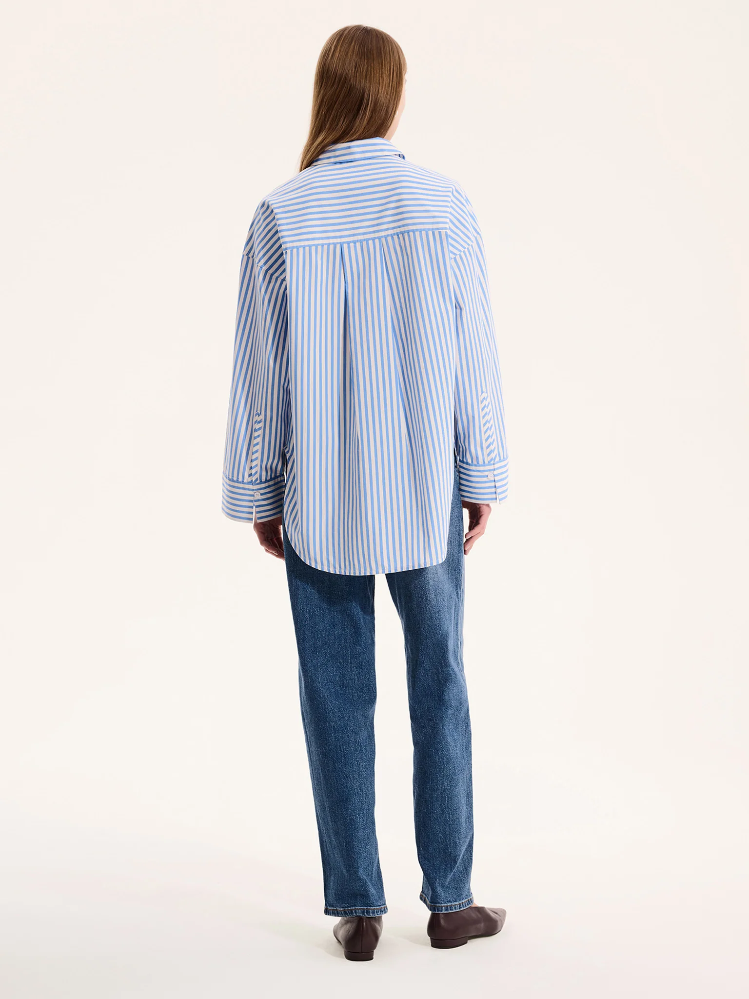 Kenda Stripe Shirt in Blue and White - Image 3