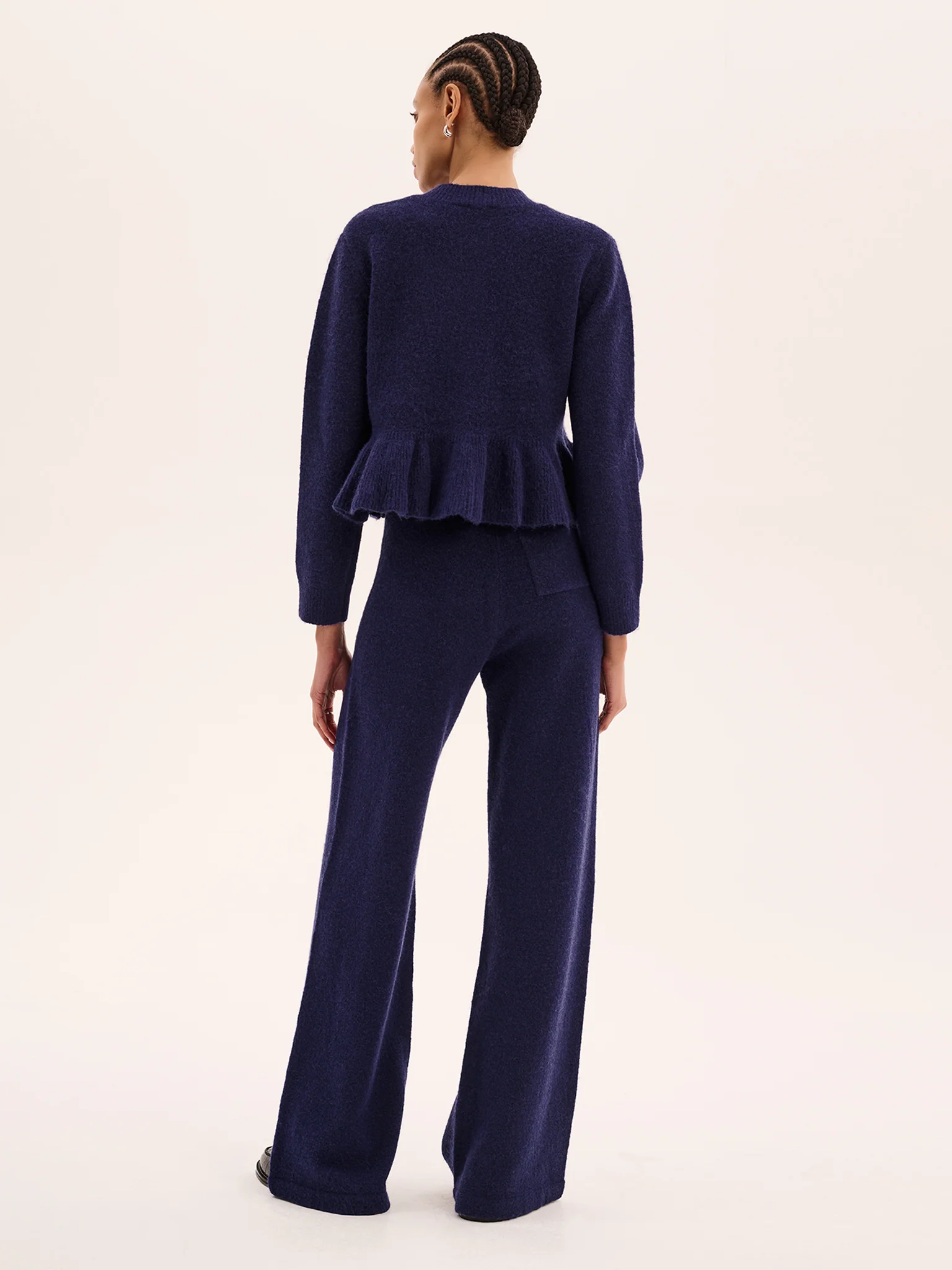 Kenny Knit Trouser in Navy - Image 4